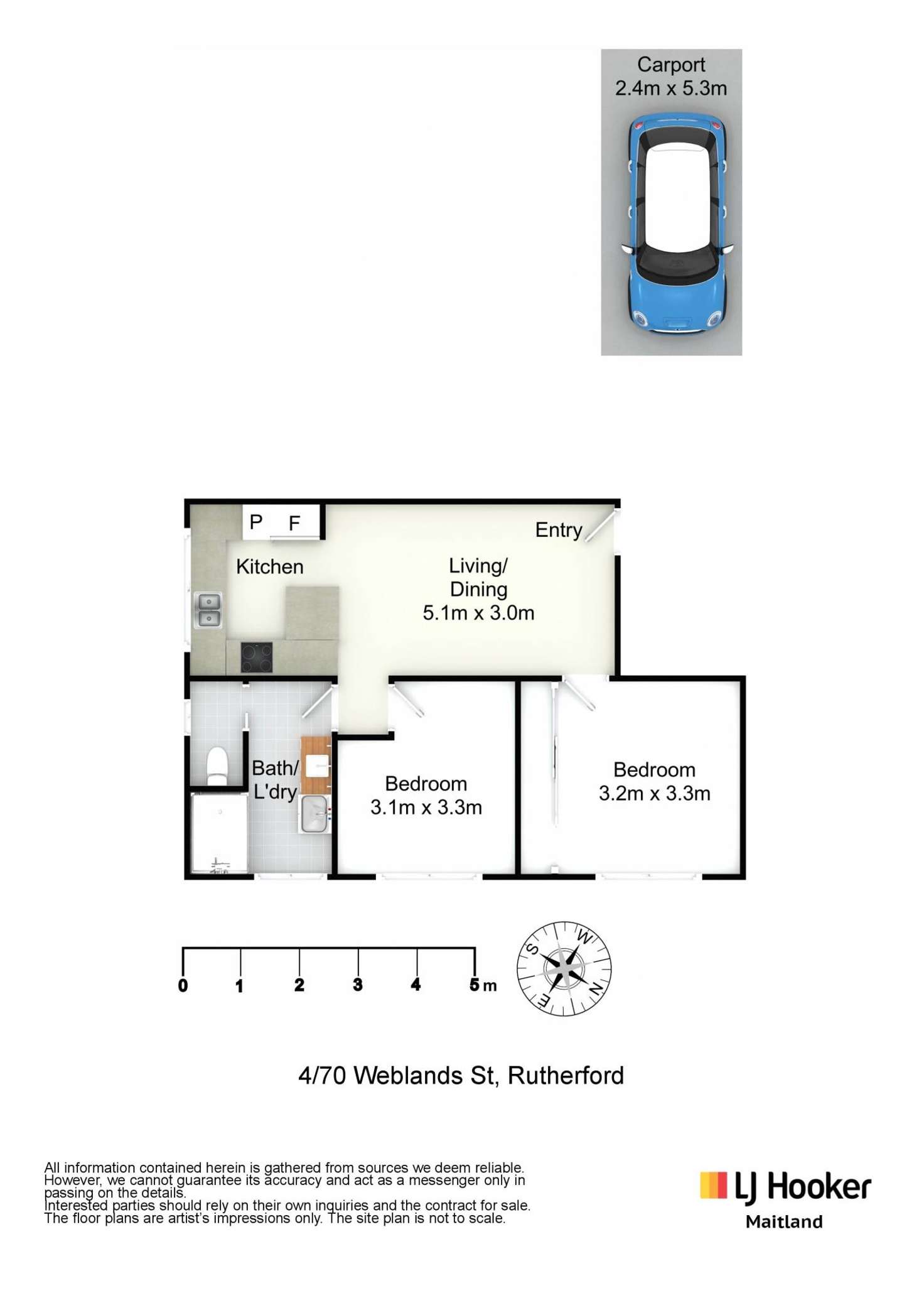 Floorplan of Homely unit listing, 4/70 Weblands Street, Rutherford NSW 2320