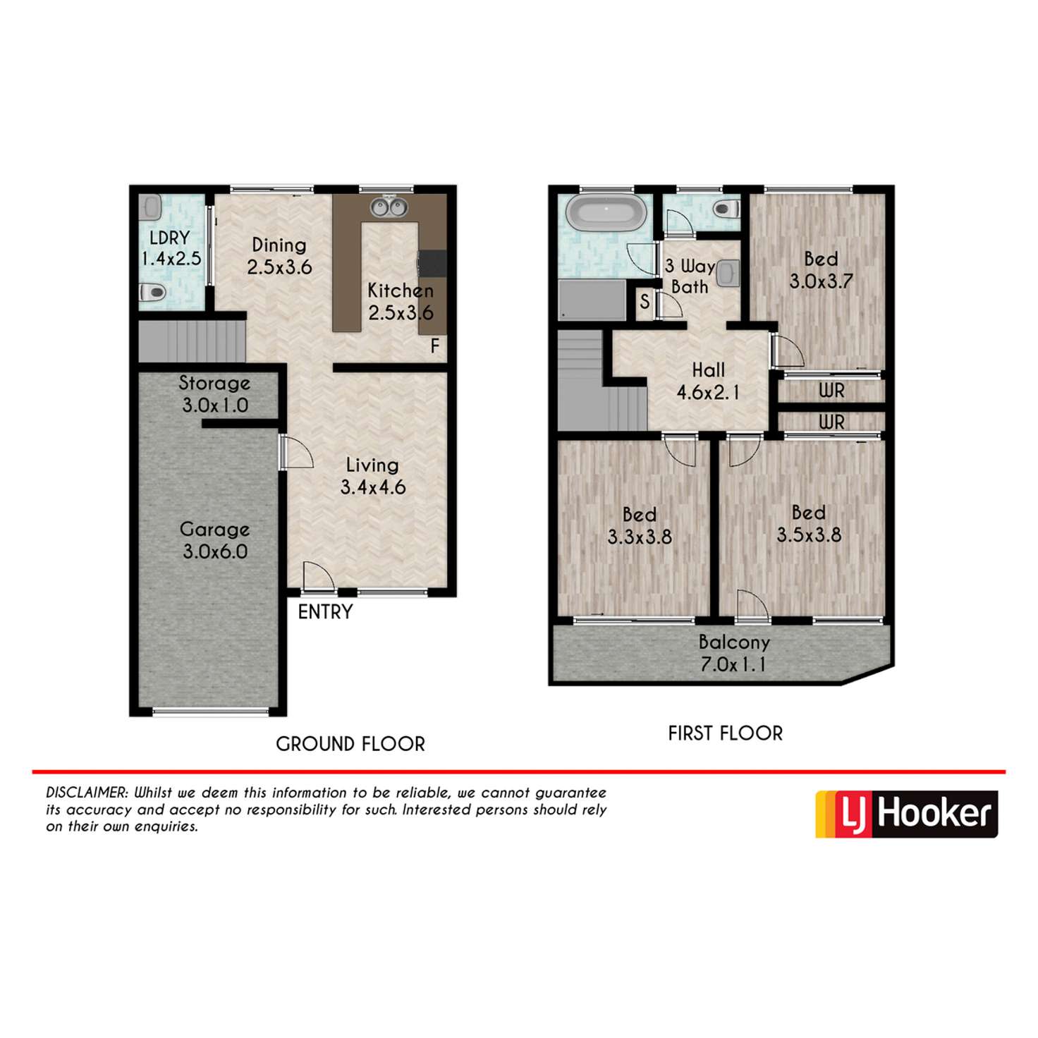 Floorplan of Homely townhouse listing, 6/12 Bunting Street, Emerton NSW 2770