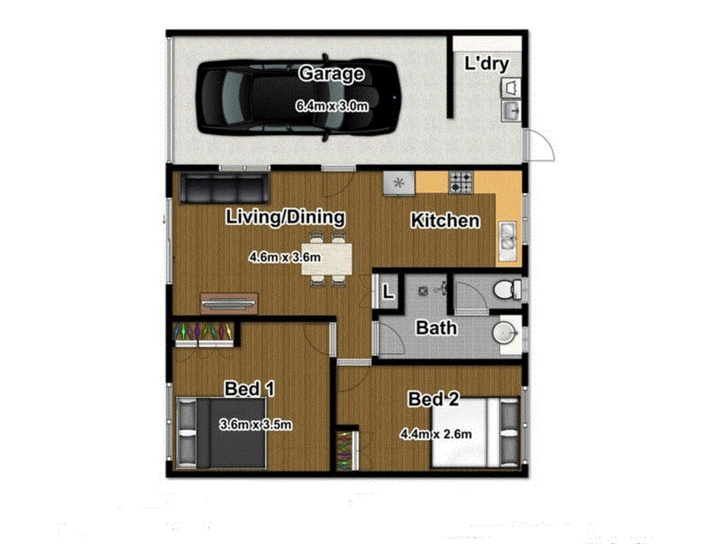 Floorplan of Homely unit listing, 6/13-15 Harris Street, Parramatta Park QLD 4870
