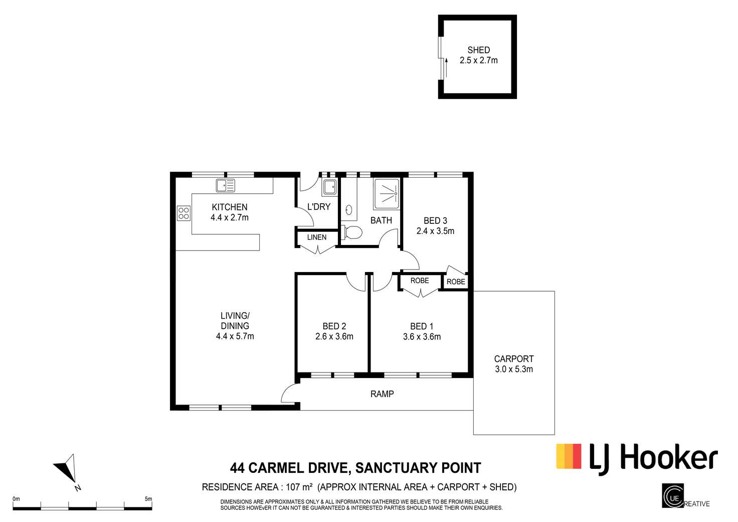 Floorplan of Homely house listing, 44 Carmel Drive, Sanctuary Point NSW 2540