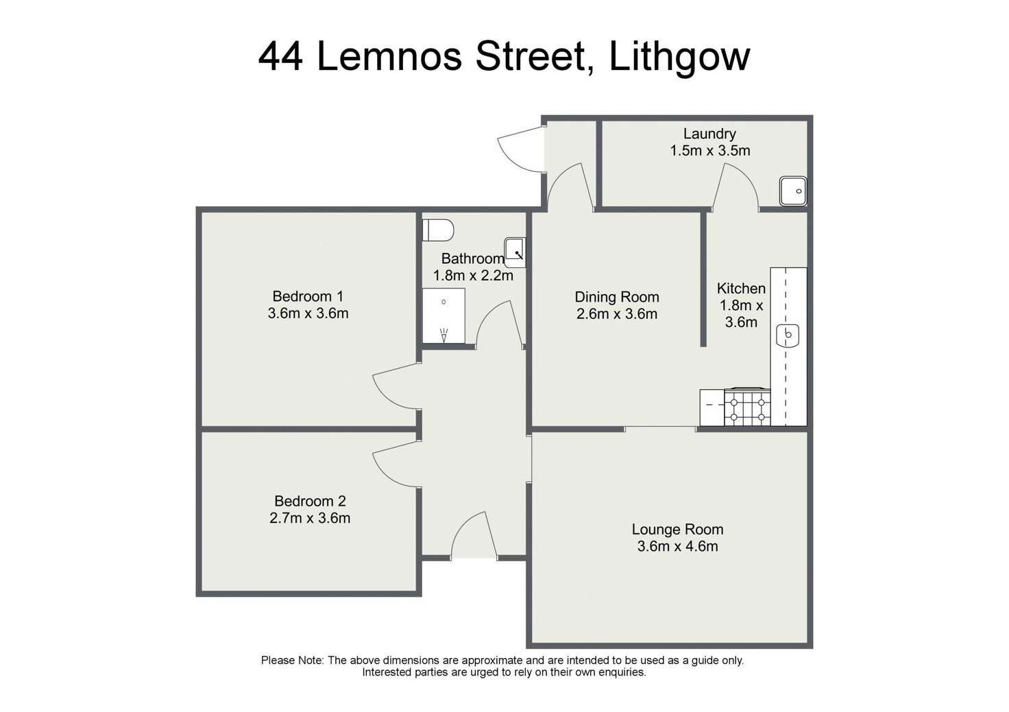 Floorplan of Homely house listing, 44 Lemnos Street, Lithgow NSW 2790