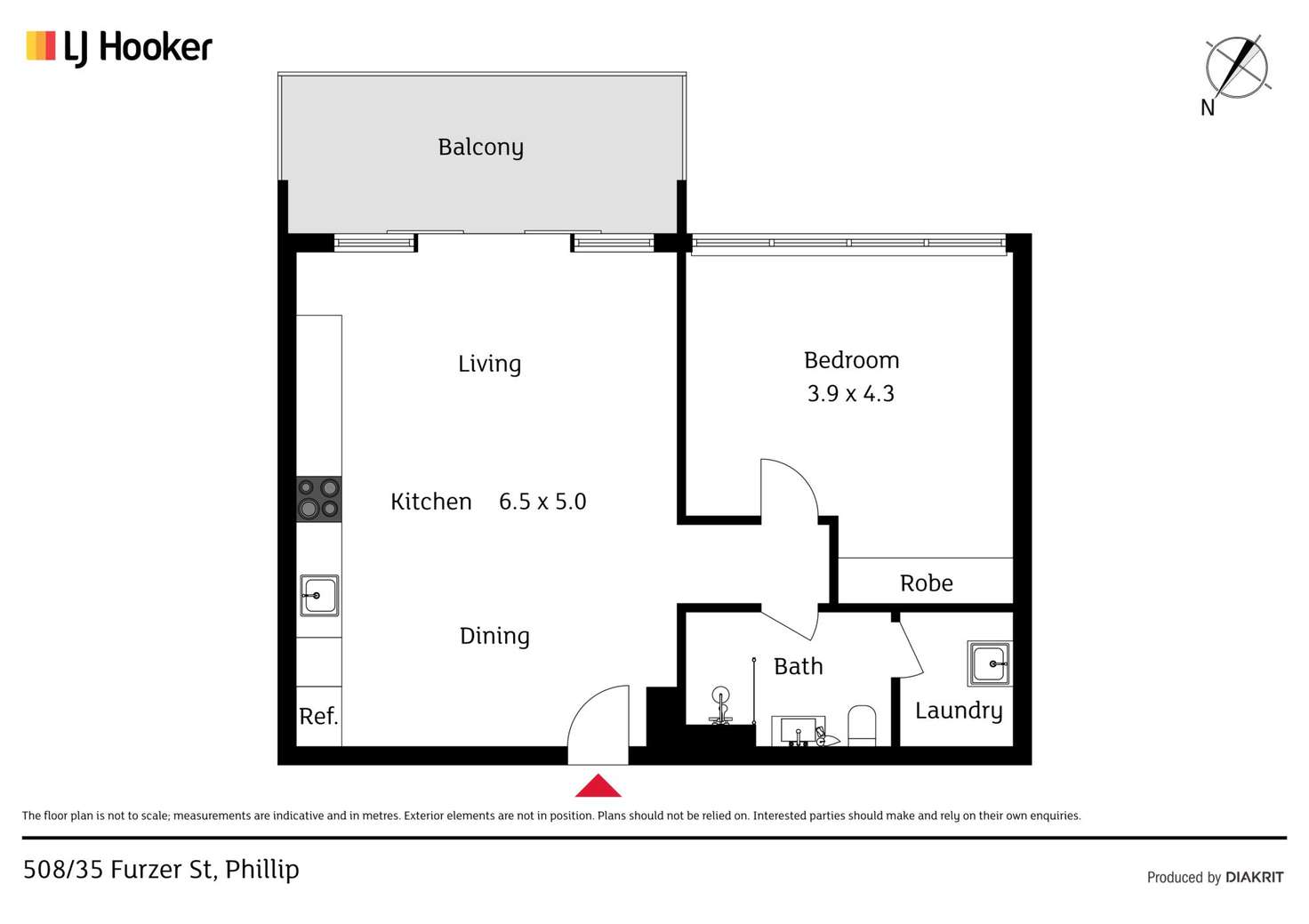 Floorplan of Homely unit listing, 508/35 Furzer Street, Phillip ACT 2606