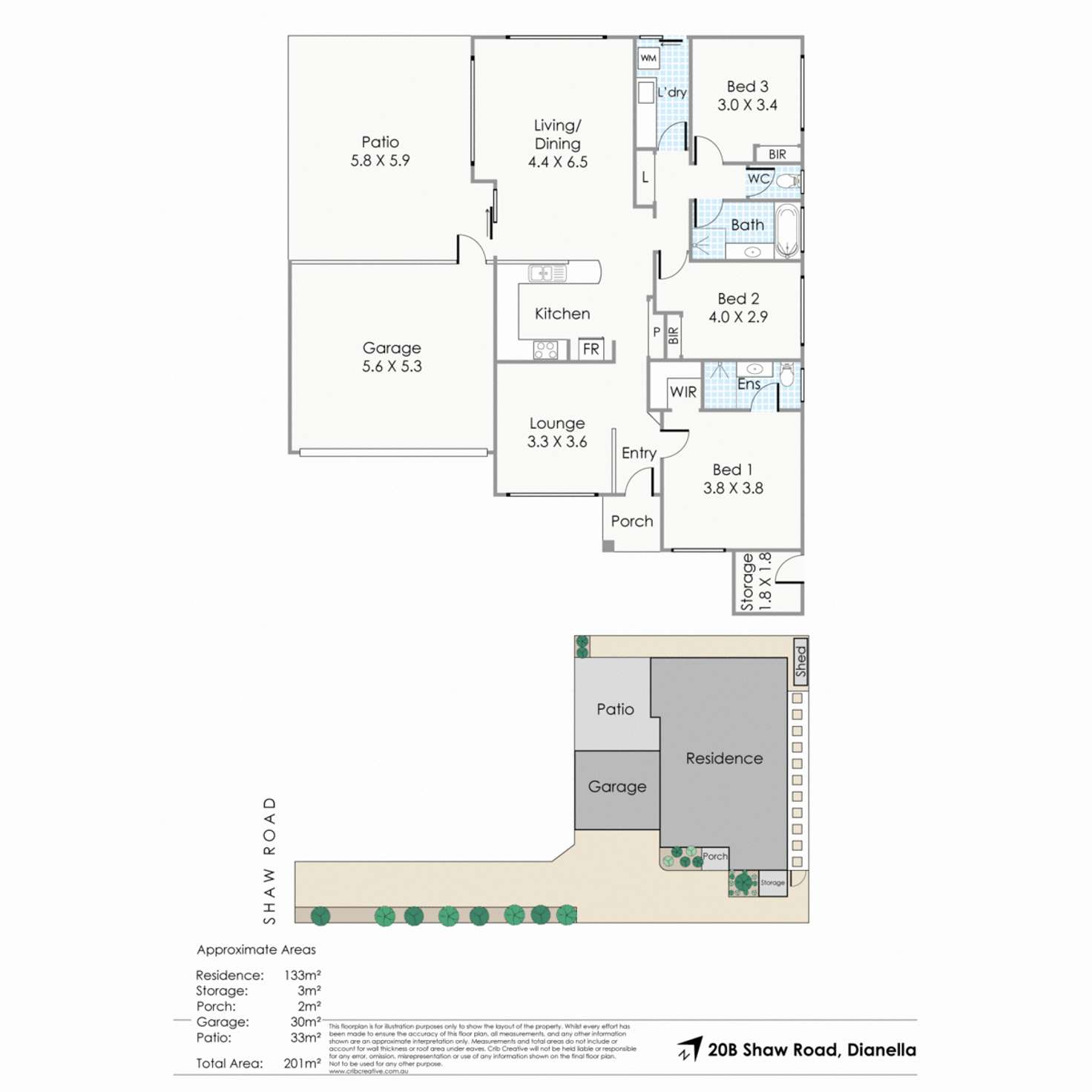 Floorplan of Homely villa listing, 20B Shaw Road, Dianella WA 6059