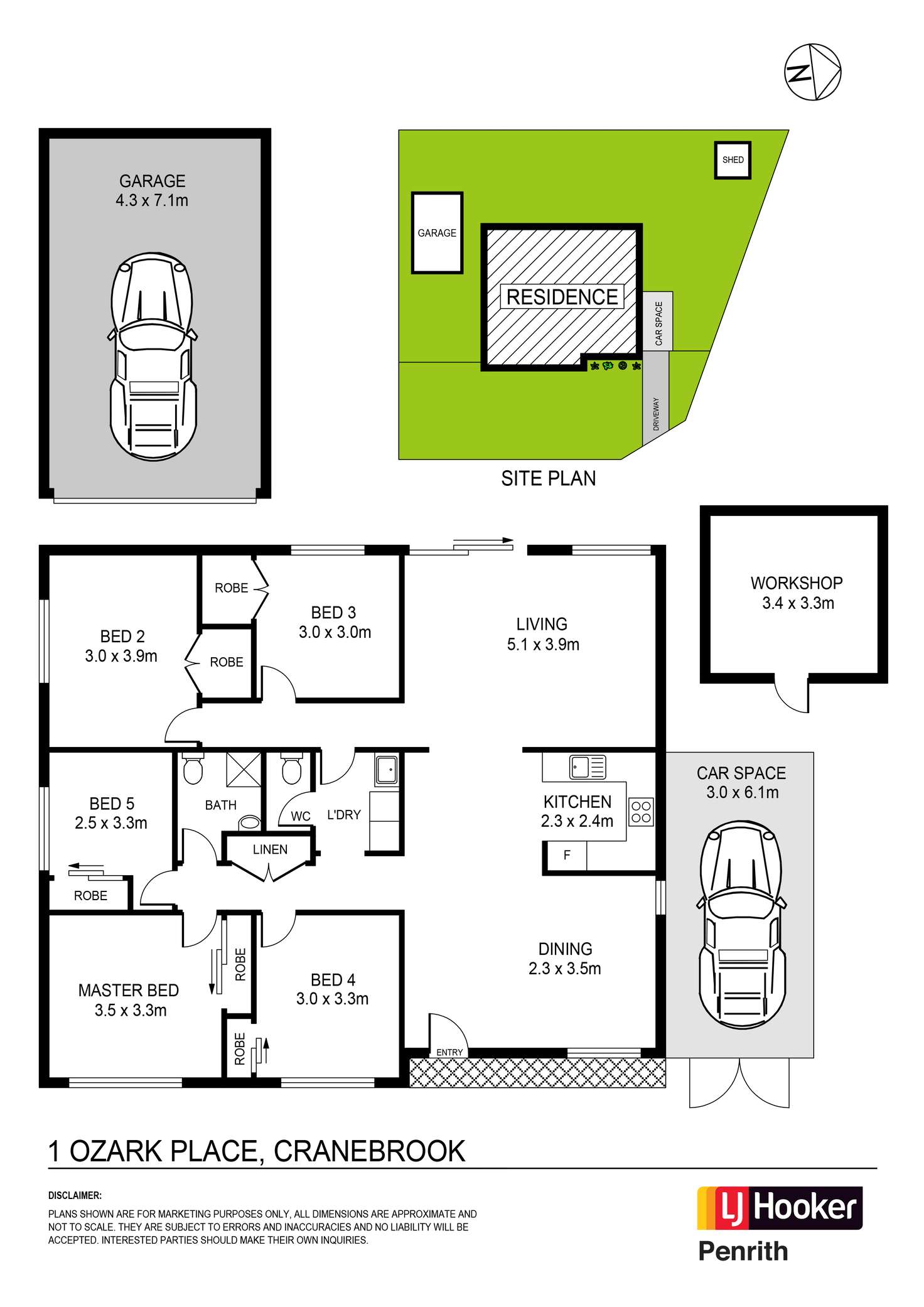 Floorplan of Homely house listing, 1 Ozark Place, Cranebrook NSW 2749