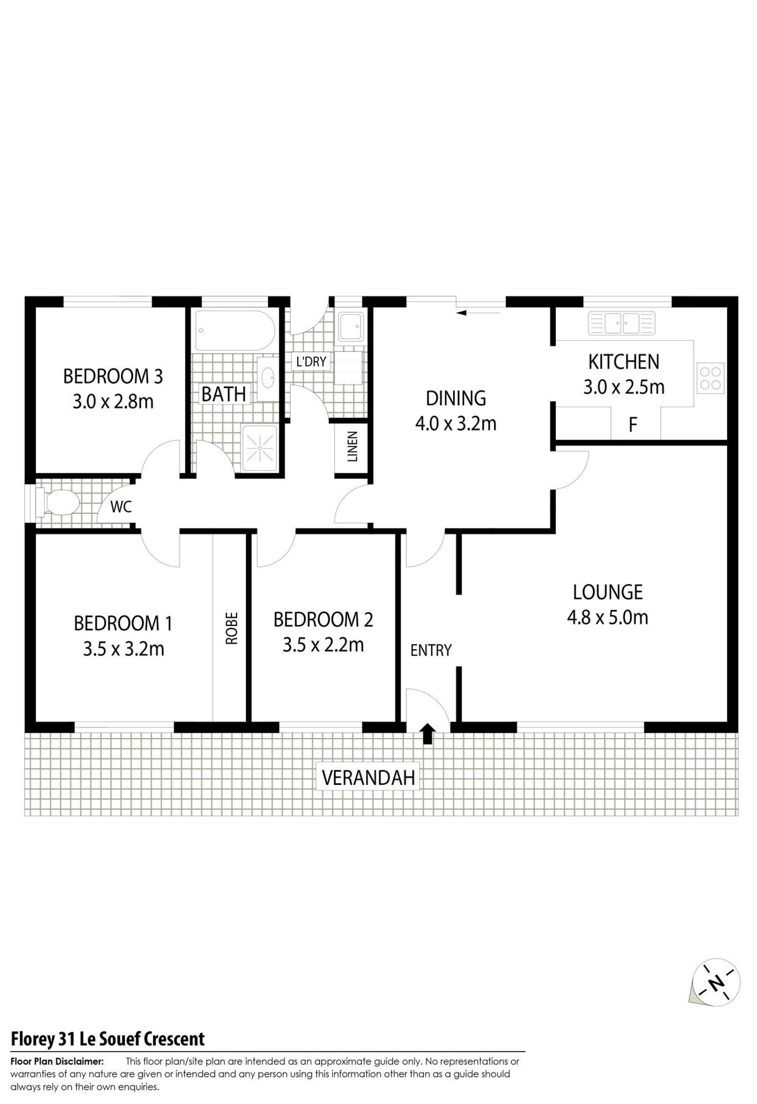 Floorplan of Homely house listing, 31 Le Souef Crescent, Florey ACT 2615