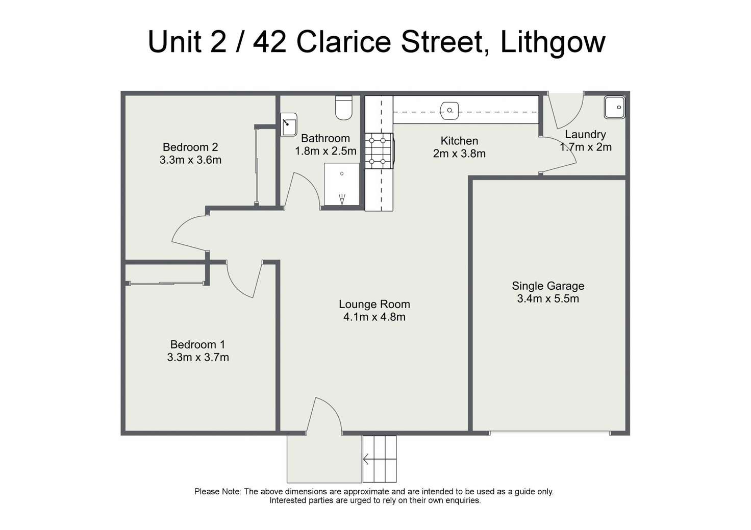 Floorplan of Homely blockOfUnits listing, 1-5/42 Clarice Street, Lithgow NSW 2790