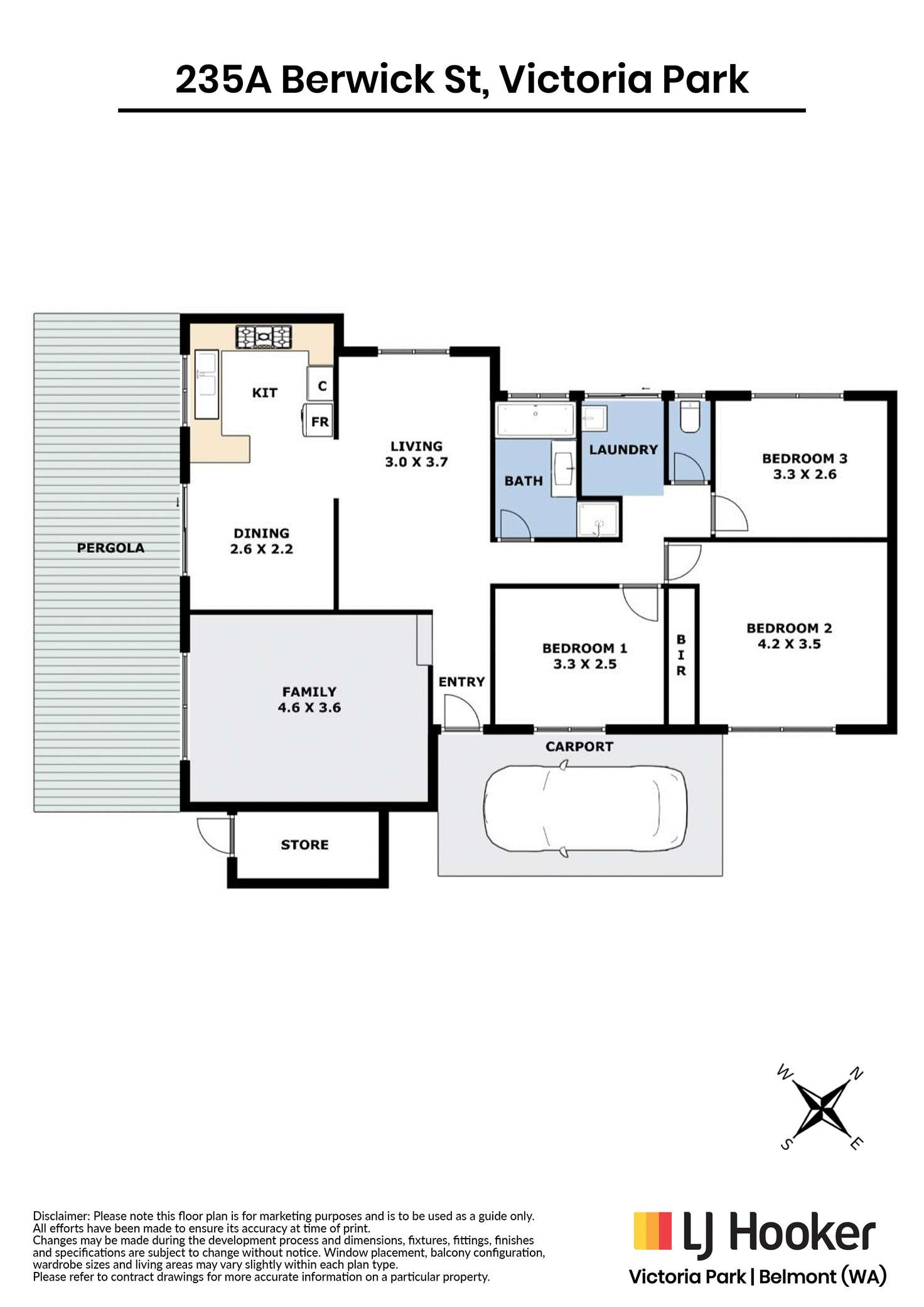 Floorplan of Homely house listing, 235A Berwick Street, Victoria Park WA 6100