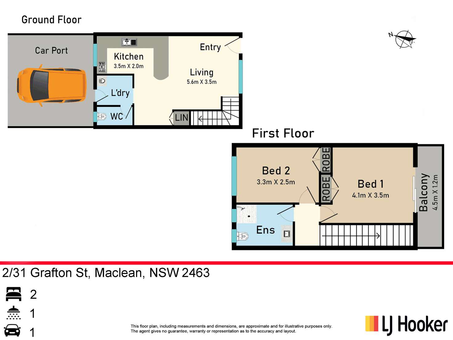 Floorplan of Homely flat listing, 2/31 Grafton Street, Maclean NSW 2463