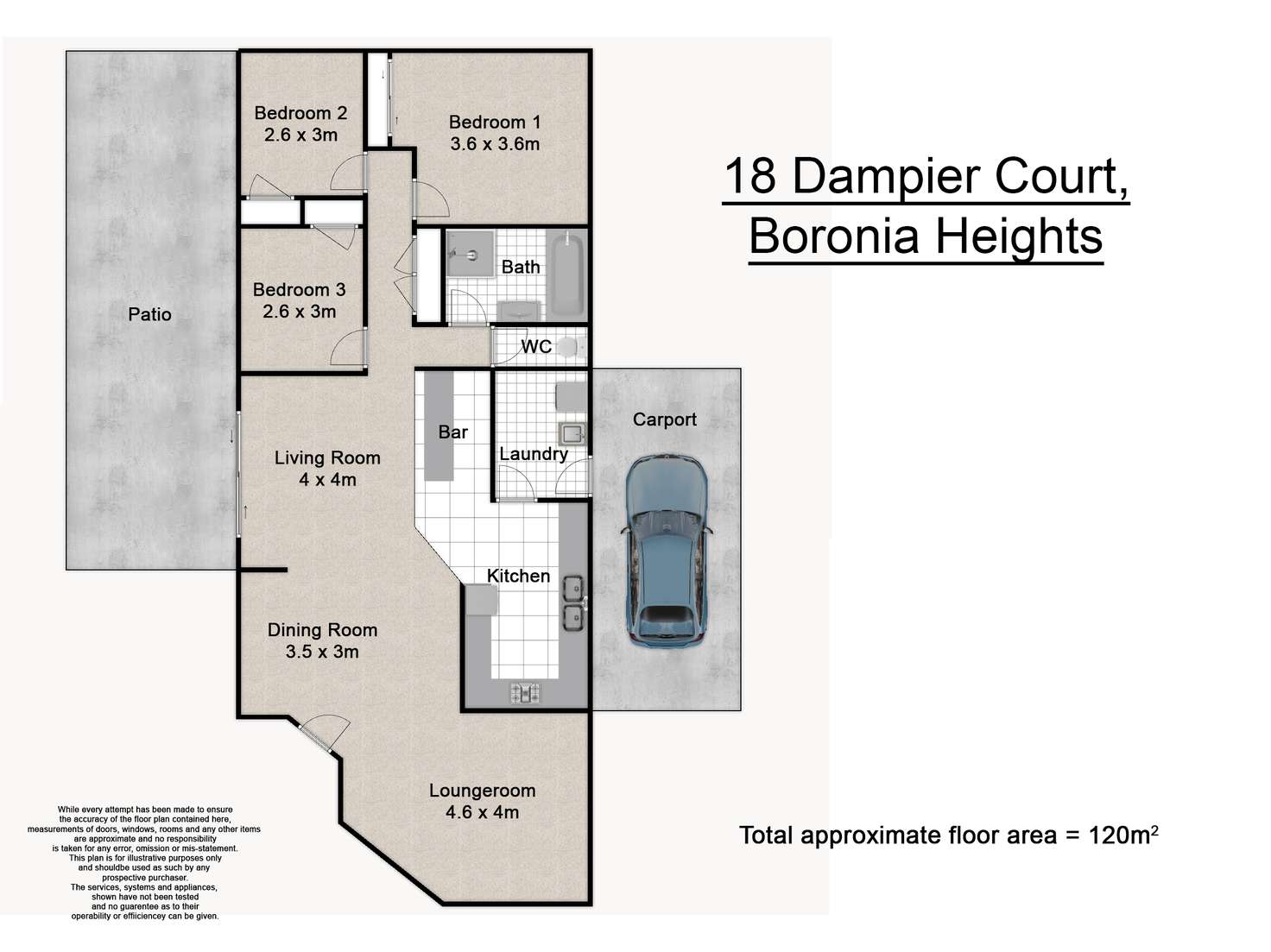 Floorplan of Homely house listing, 18 Dampier Court, Boronia Heights QLD 4124
