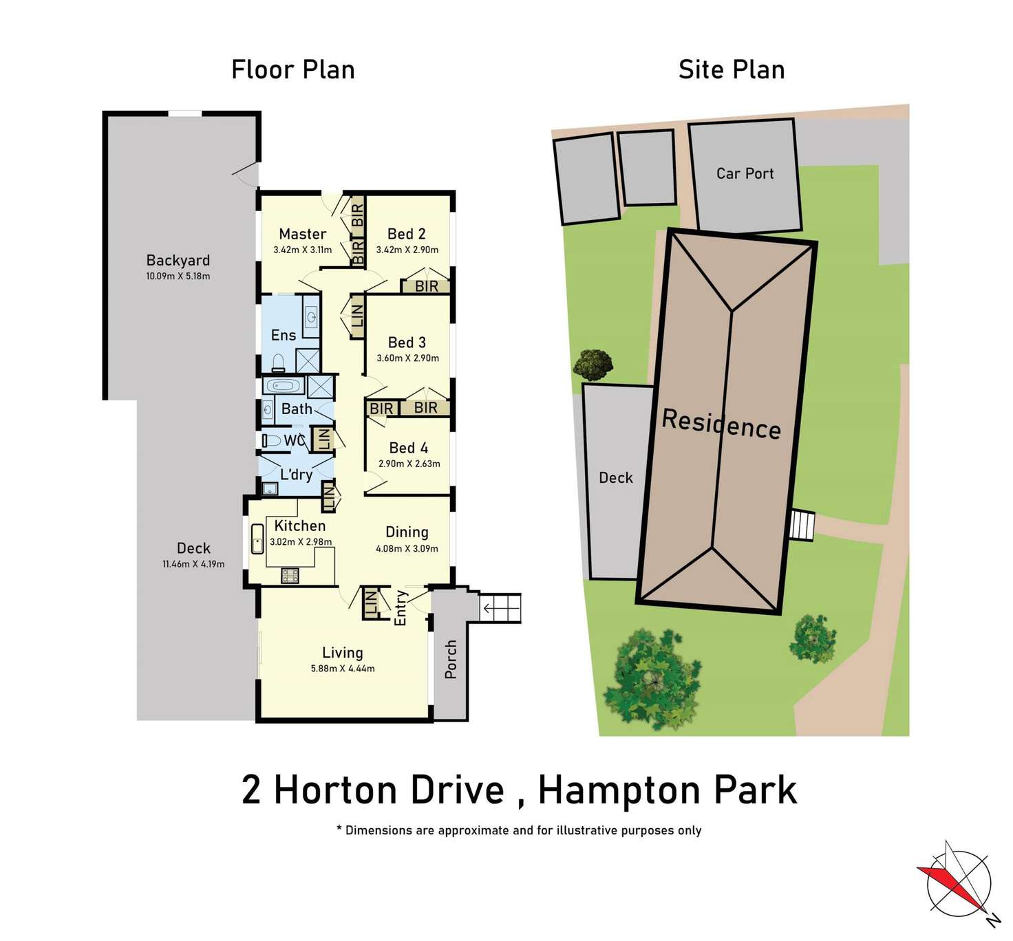 Floorplan of Homely house listing, 2 Horton Drive, Hampton Park VIC 3976