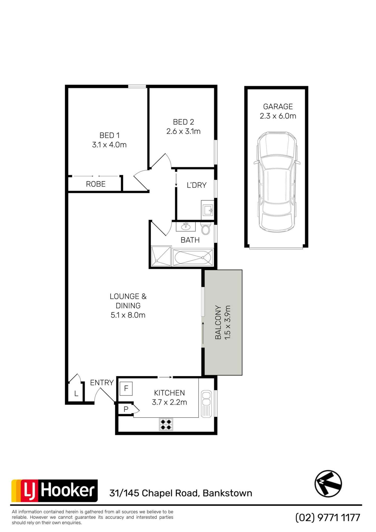 Floorplan of Homely apartment listing, 31/145 Chapel Road, Bankstown NSW 2200
