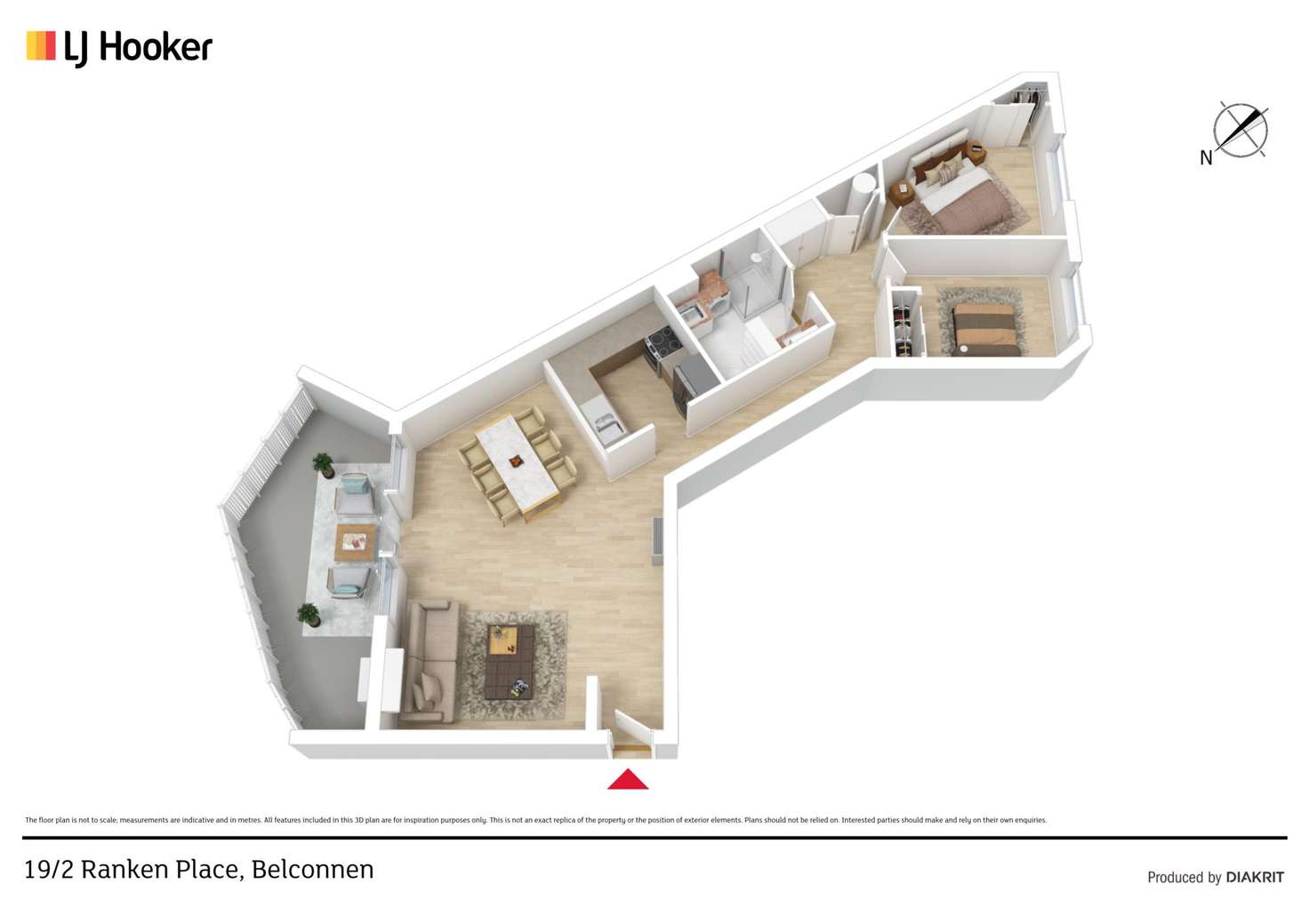 Floorplan of Homely unit listing, 19/2 Ranken Place, Belconnen ACT 2617