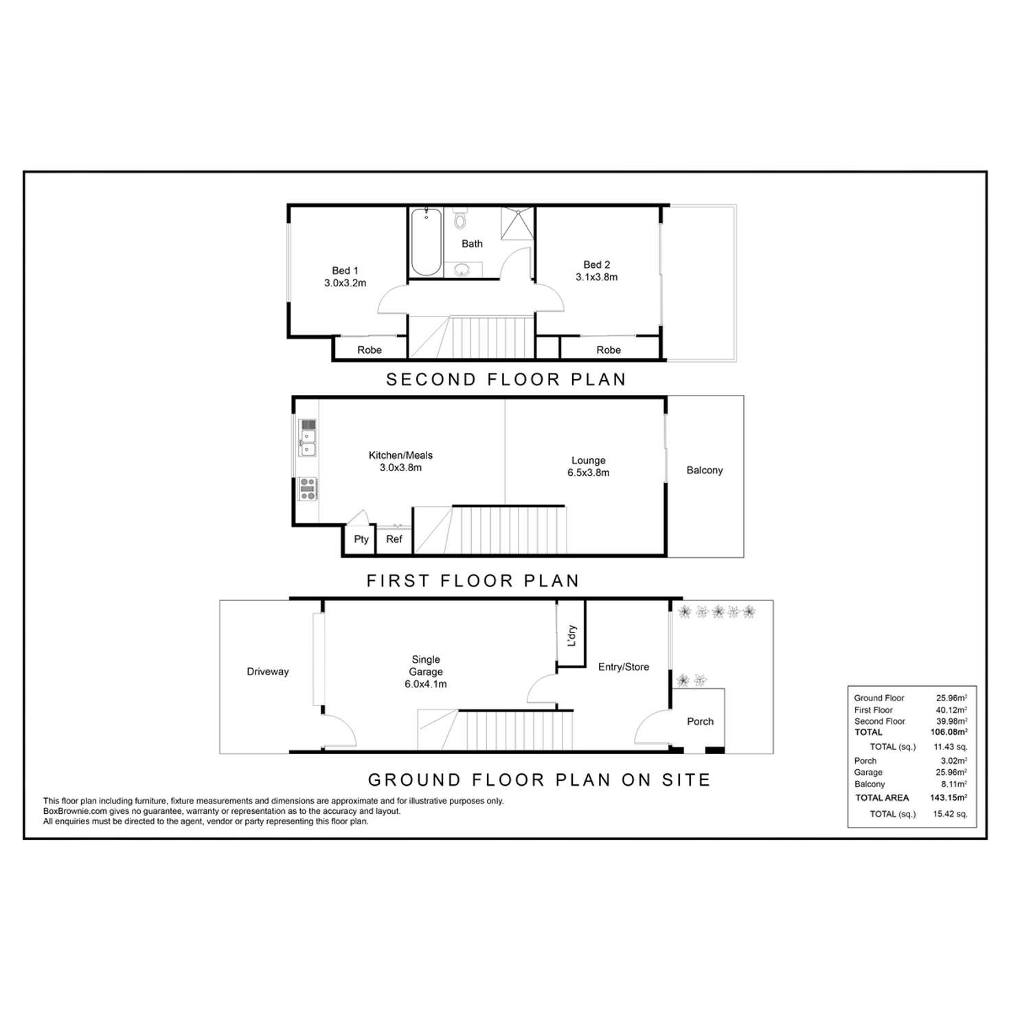 Floorplan of Homely townhouse listing, 33 Chanticleer Drive, Mernda VIC 3754