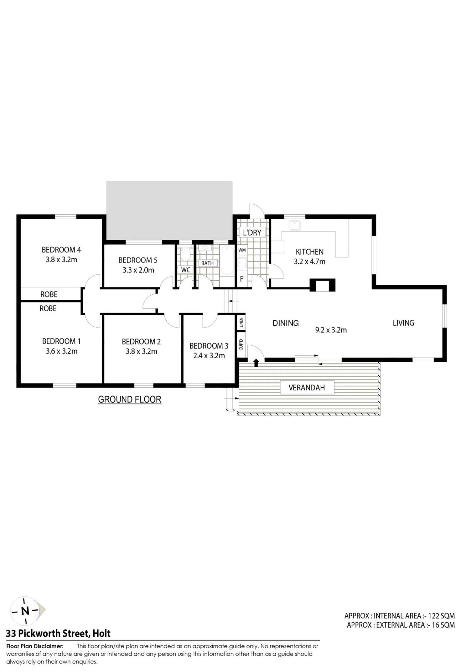 Floorplan of Homely house listing, 33 Pickworth Street, Holt ACT 2615