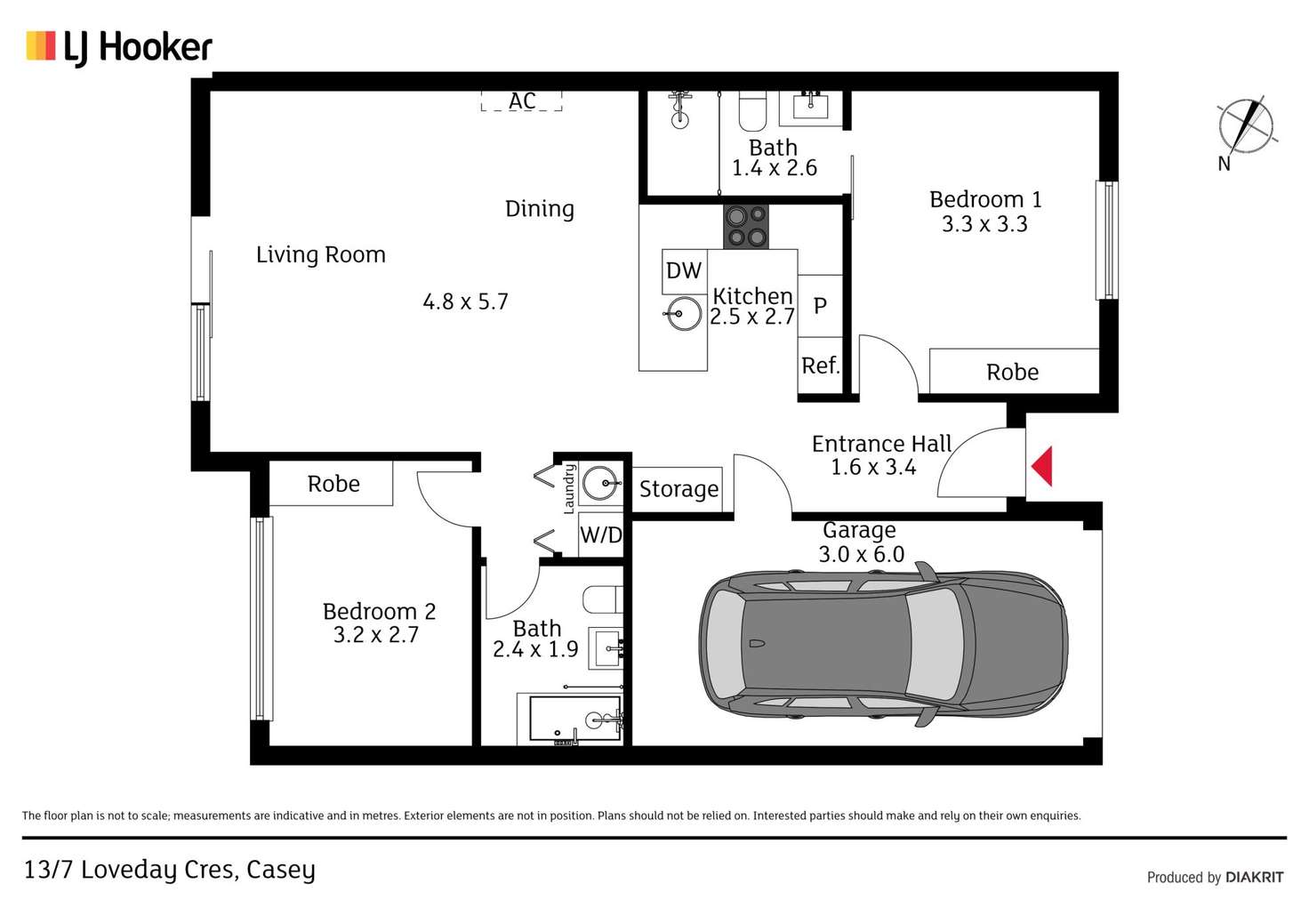 Floorplan of Homely townhouse listing, 13/7 Loveday Crescent, Casey ACT 2913