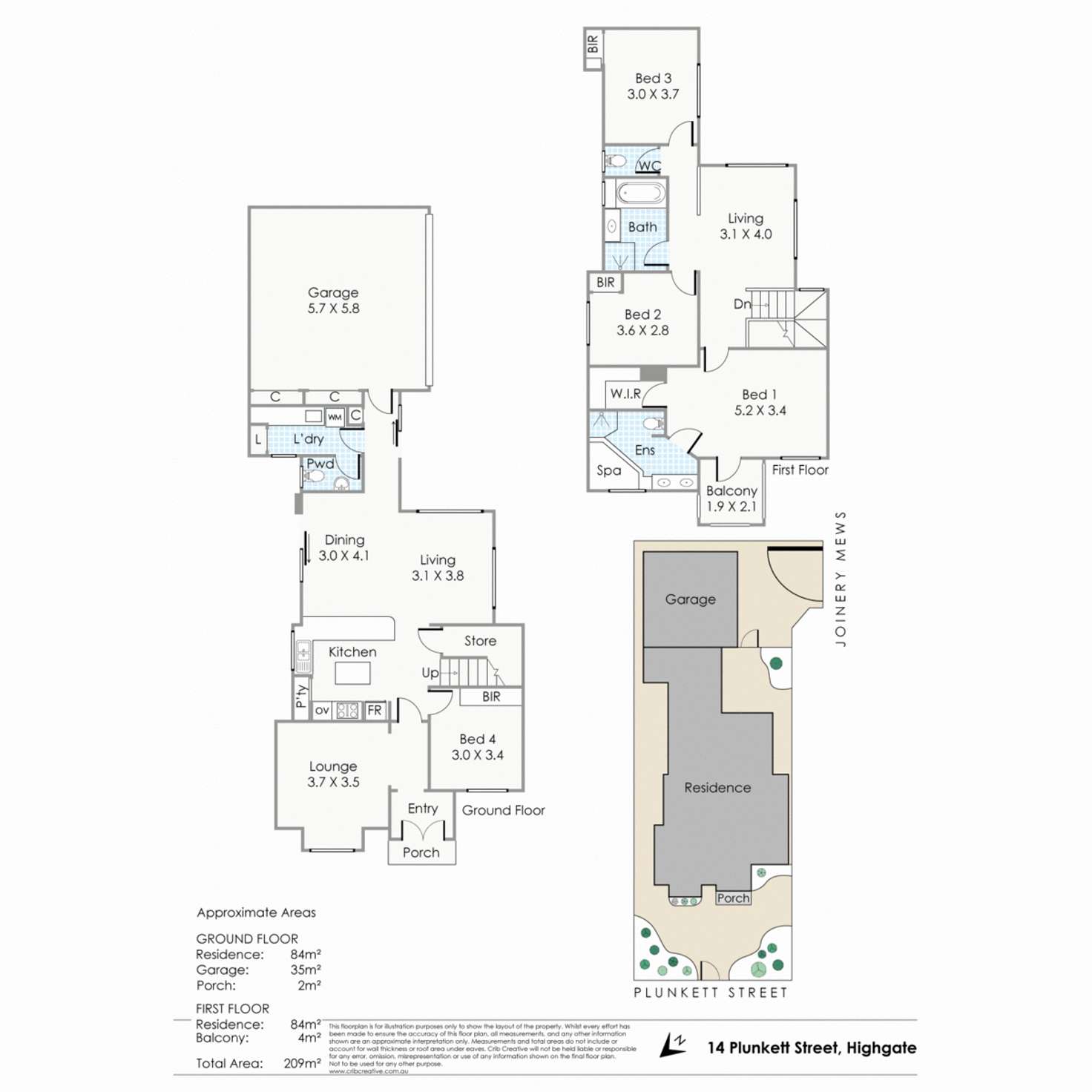 Floorplan of Homely house listing, 14 Plunkett Street, Highgate WA 6003