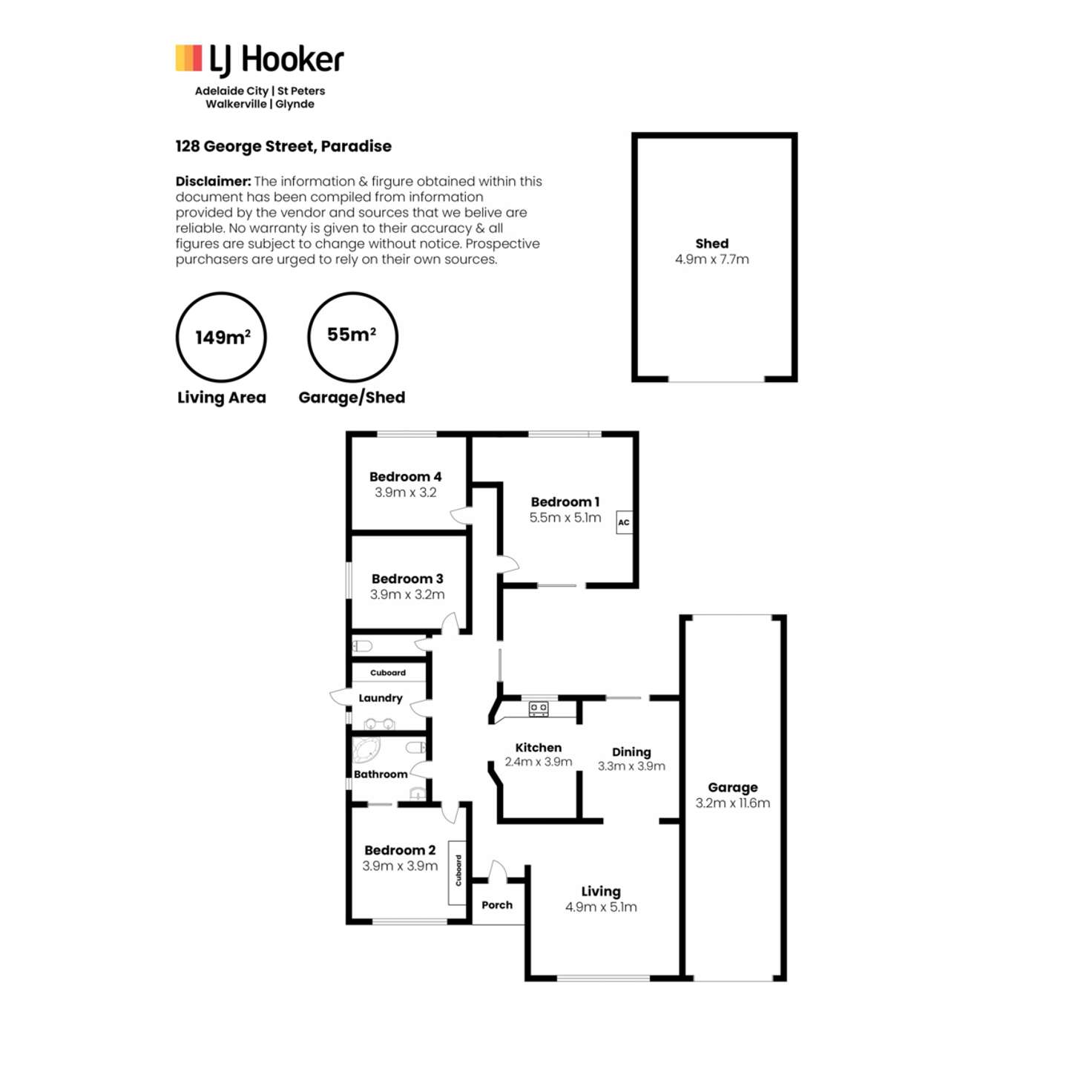 Floorplan of Homely house listing, 128 George Street, Paradise SA 5075