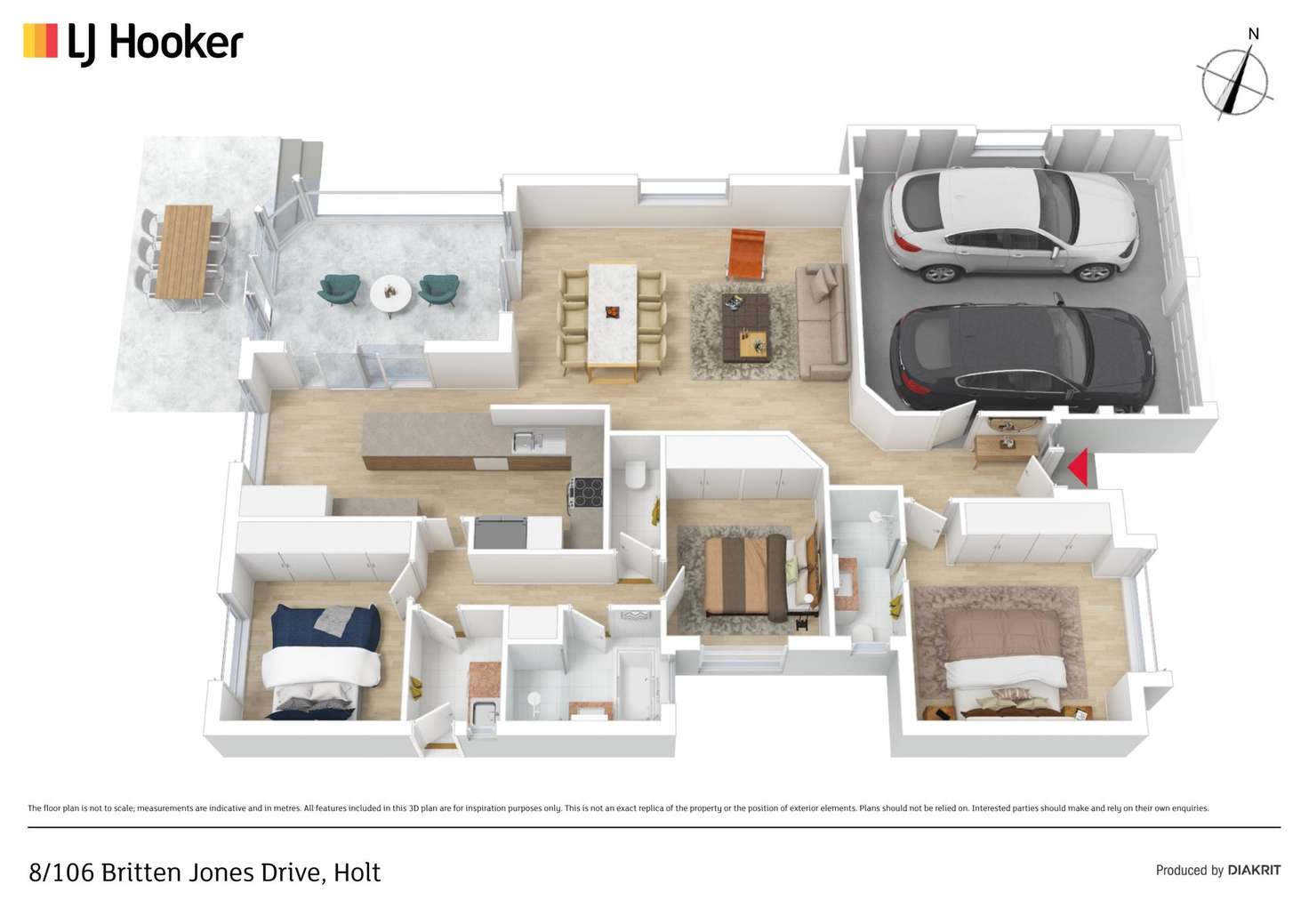 Floorplan of Homely townhouse listing, 8/106 Britten-Jones Drive, Holt ACT 2615