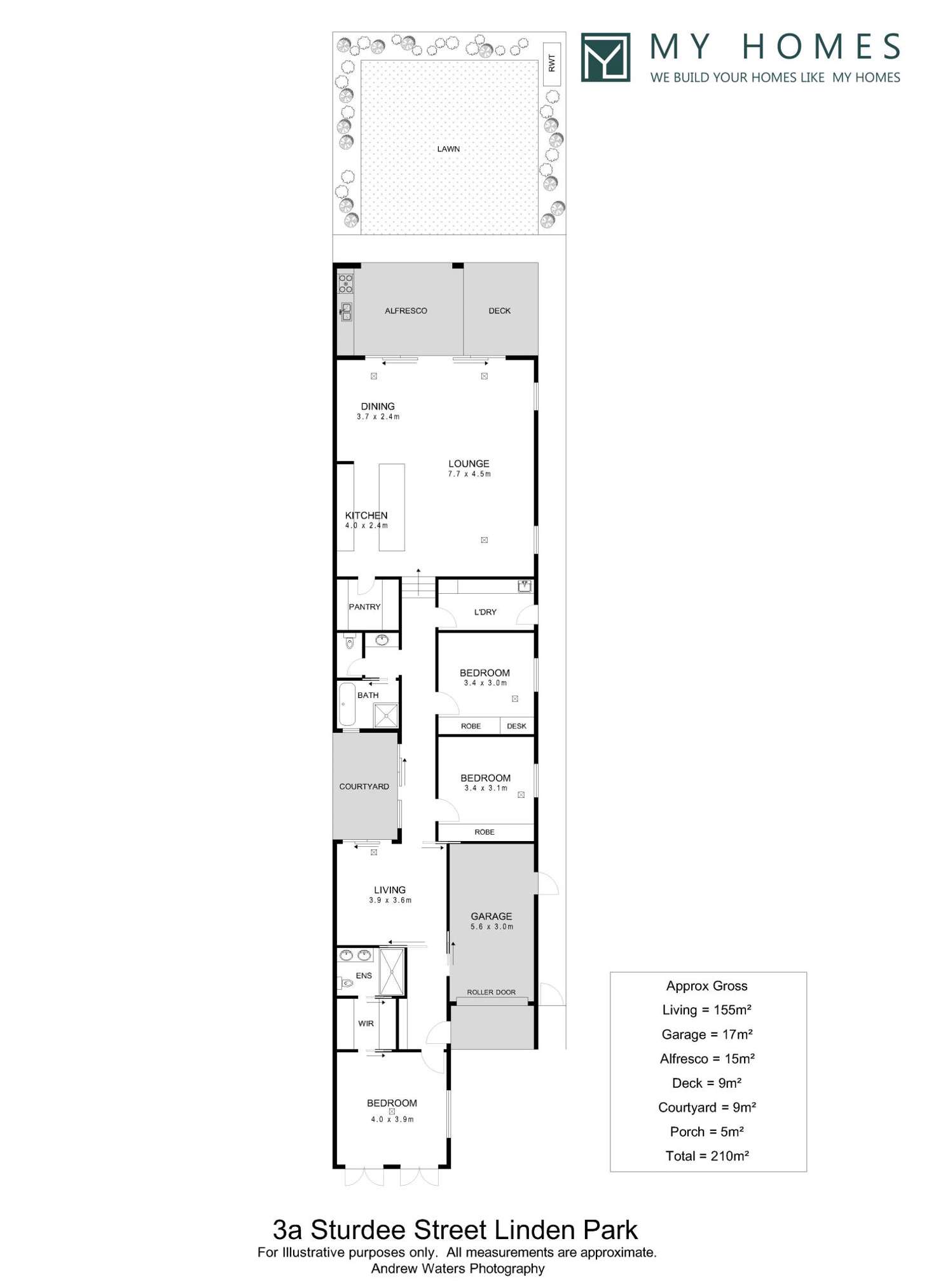 Floorplan of Homely house listing, 3a Sturdee Street, Linden Park SA 5065