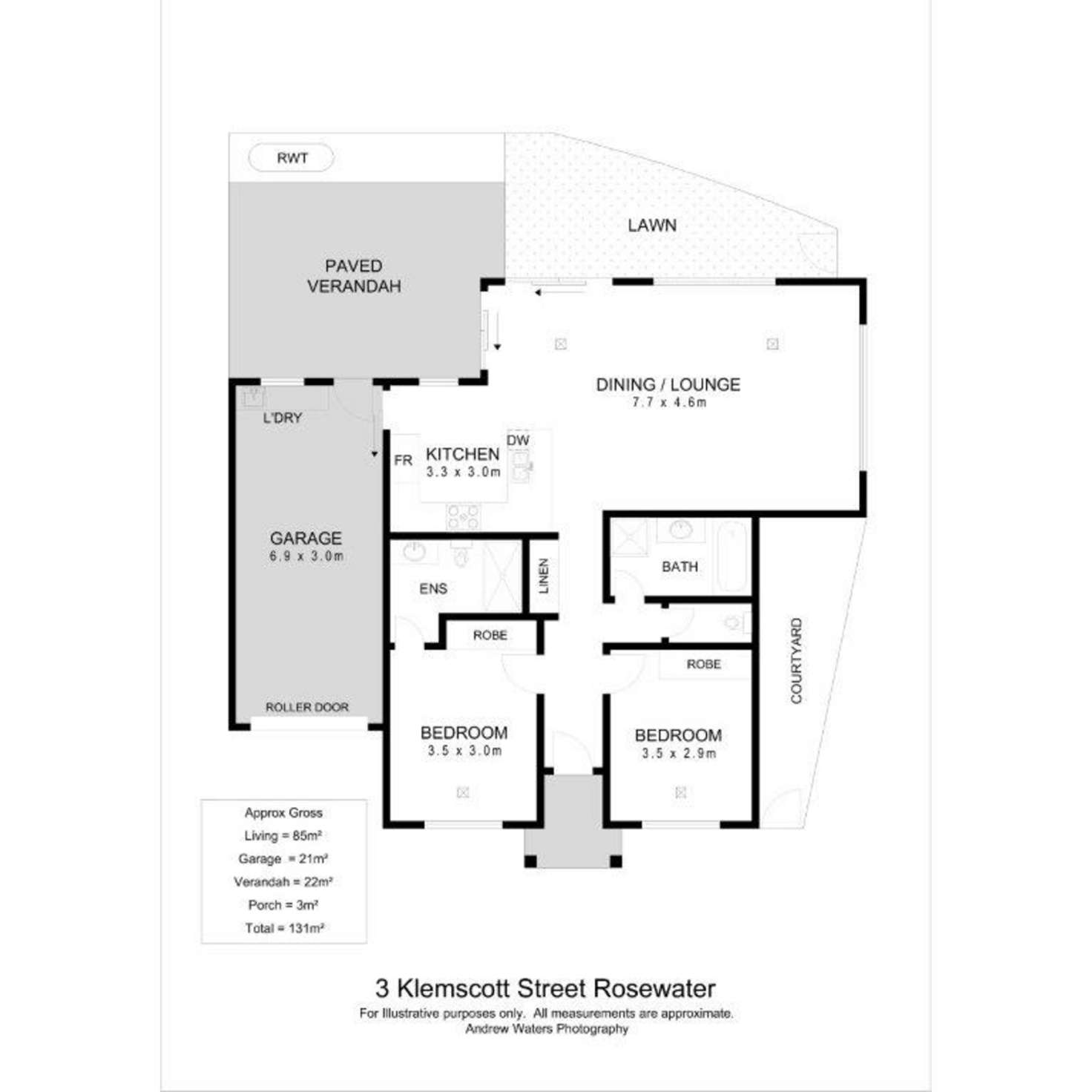 Floorplan of Homely house listing, 3 Kelmscott Street, Rosewater SA 5013