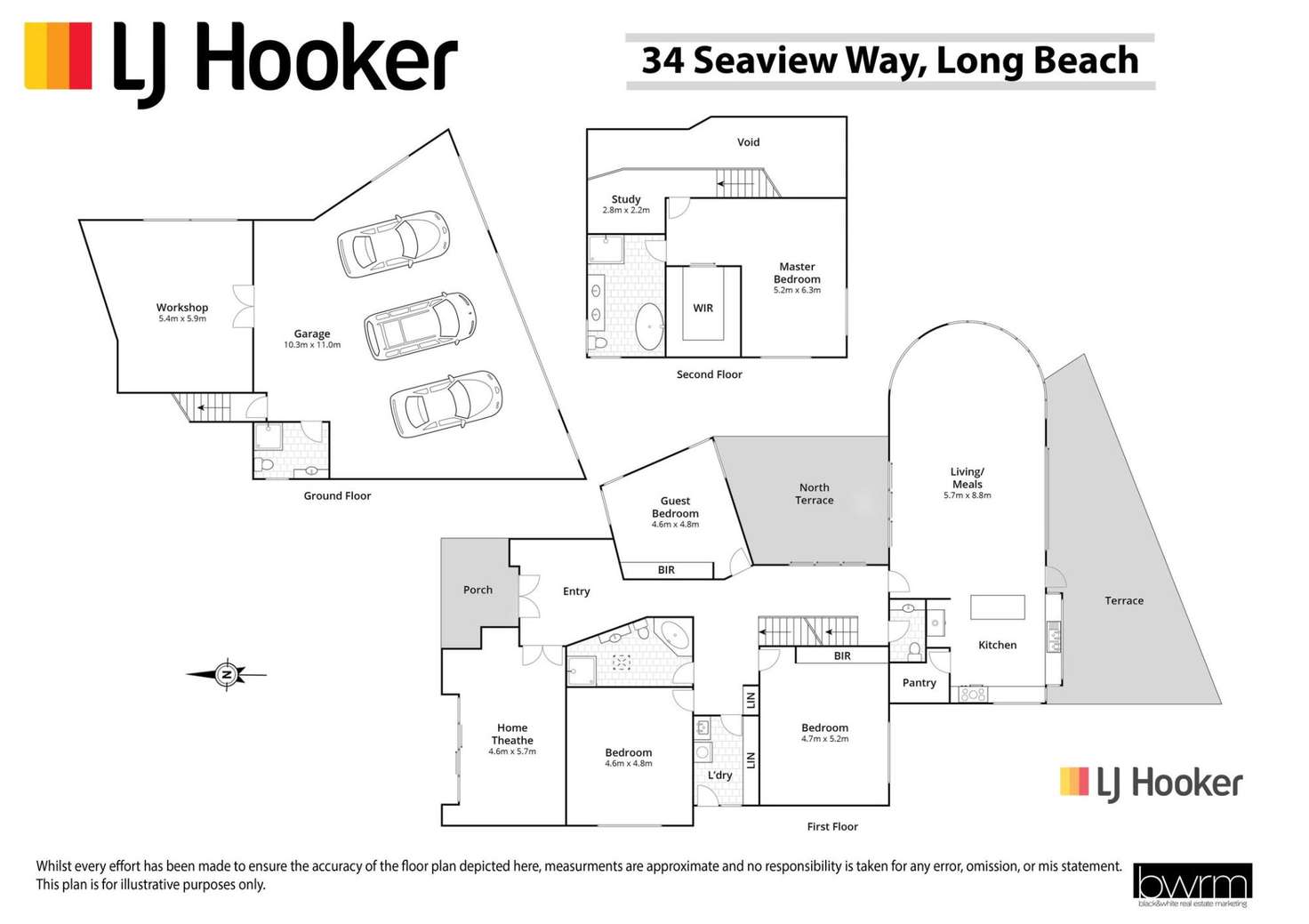 Floorplan of Homely house listing, 34 Seaview Way, Long Beach NSW 2536