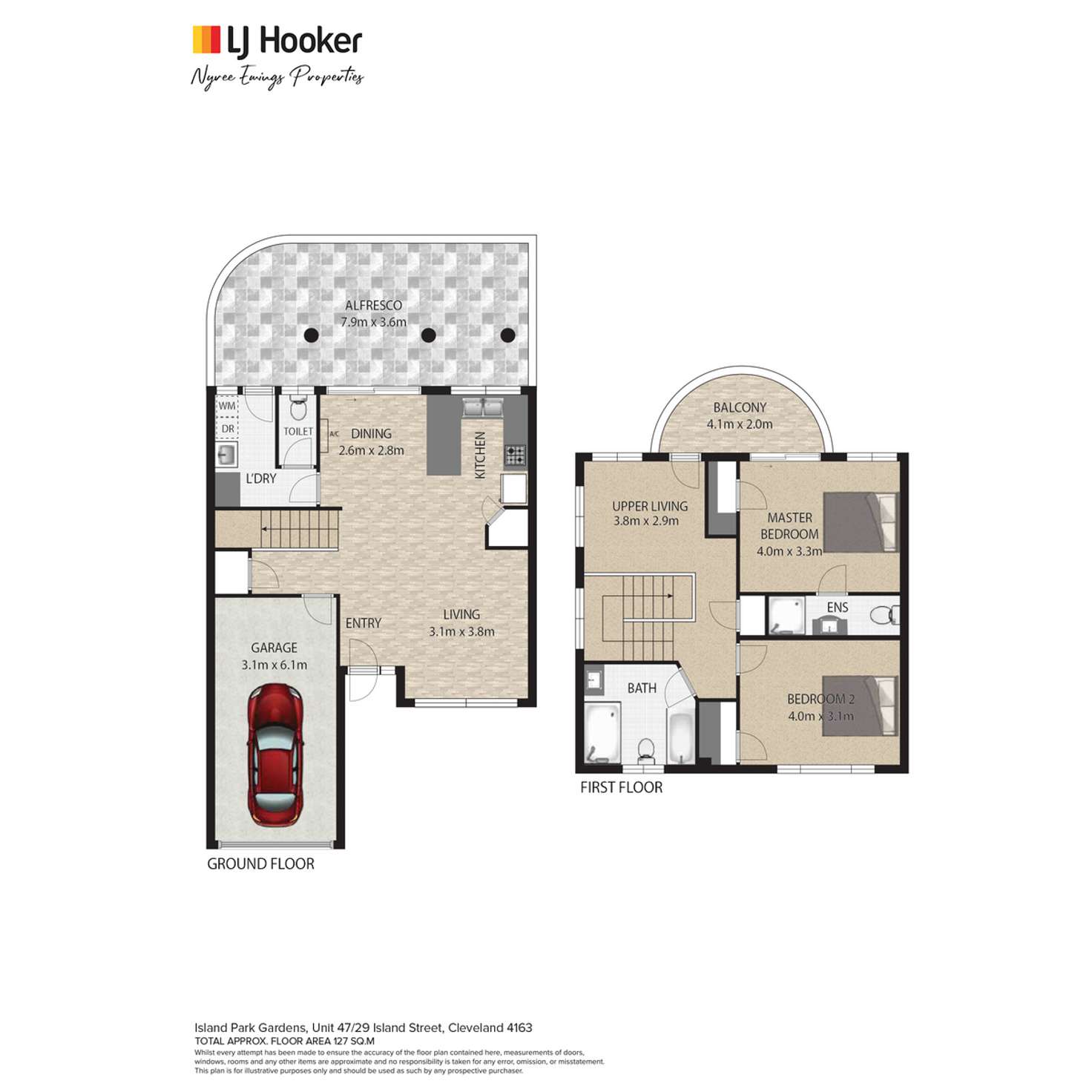 Floorplan of Homely townhouse listing, 47/29 Island Street, Cleveland QLD 4163