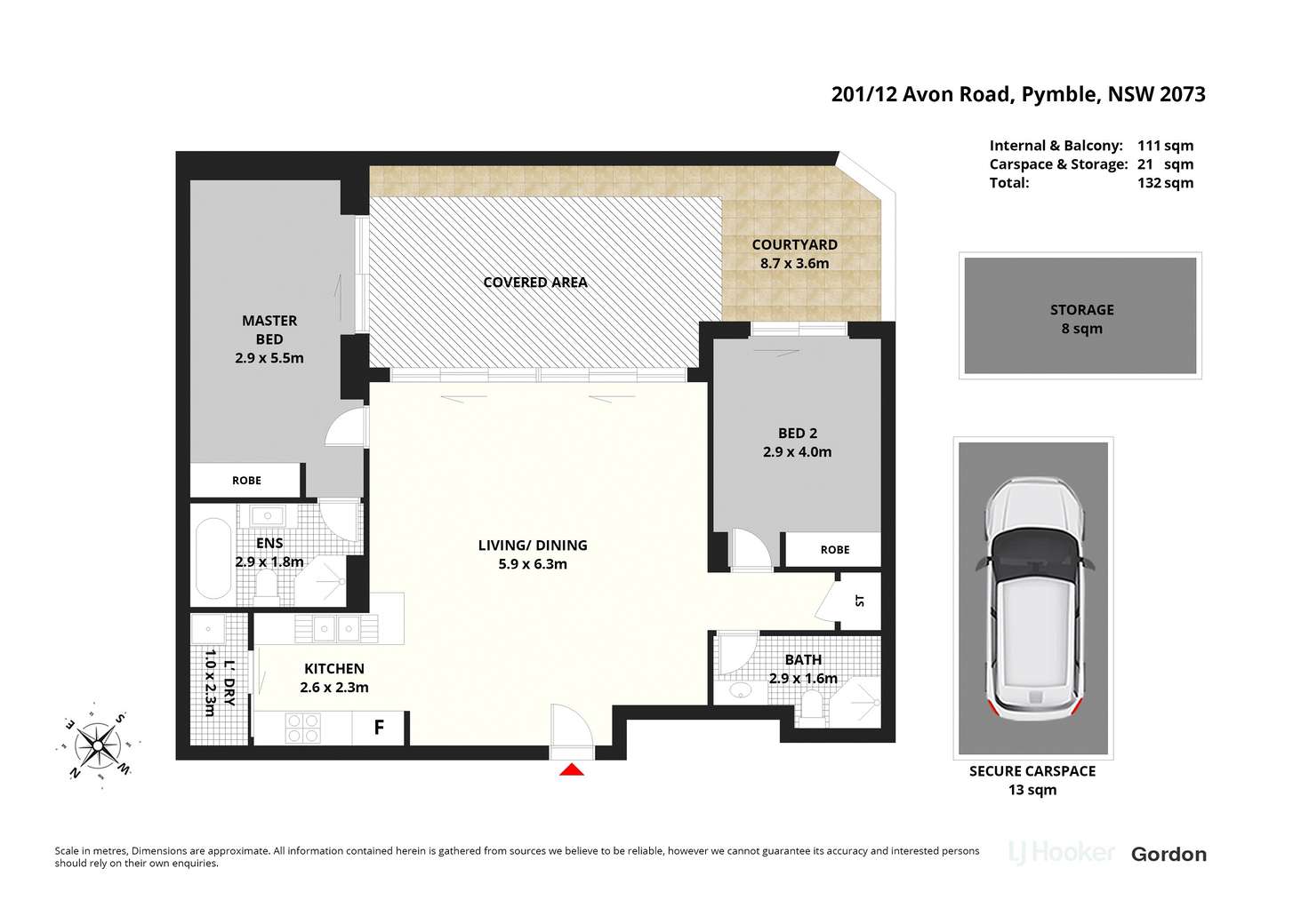 Floorplan of Homely unit listing, 201/12 Avon Road, Pymble NSW 2073