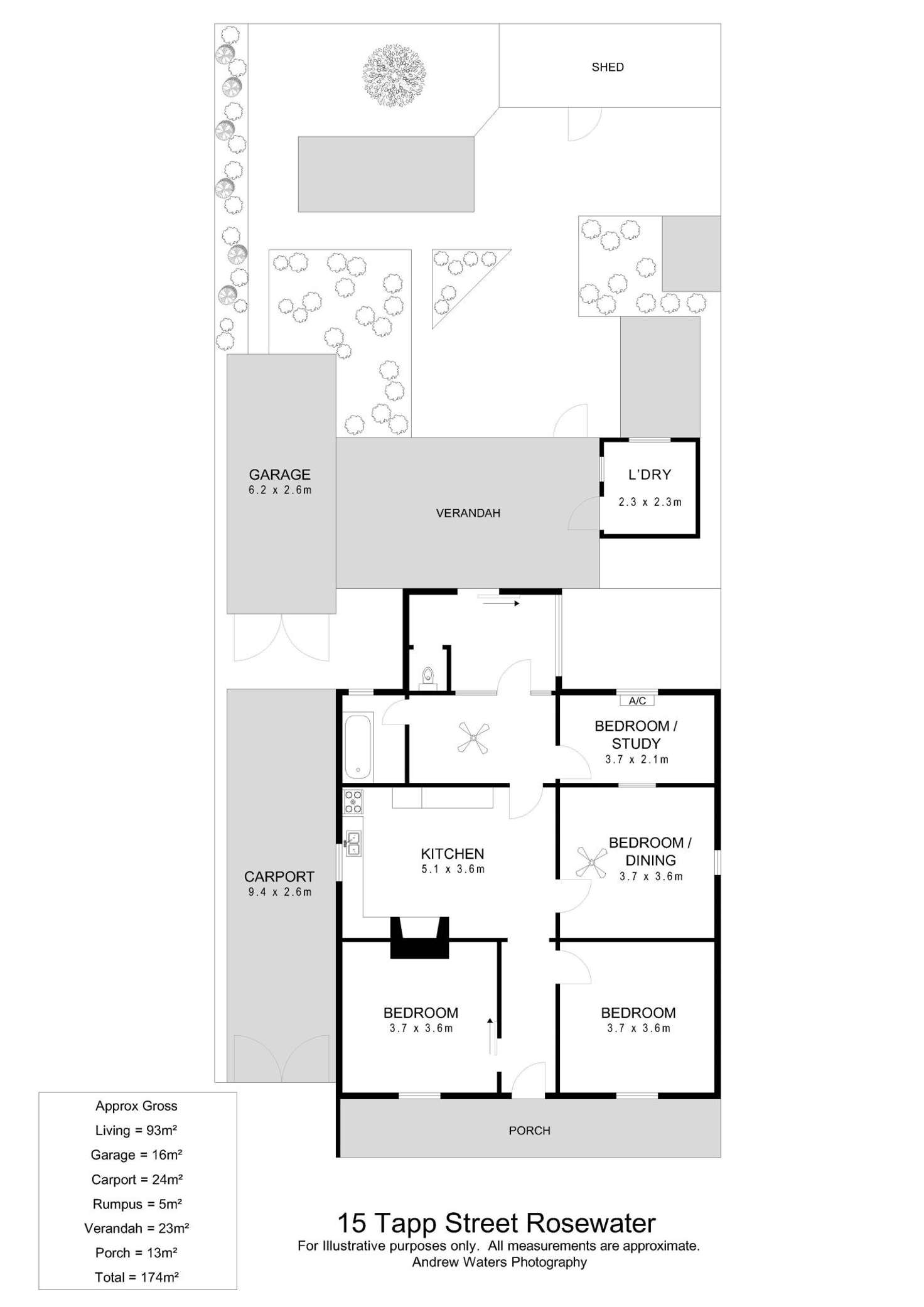 Floorplan of Homely house listing, 15 Tapp Street, Rosewater SA 5013