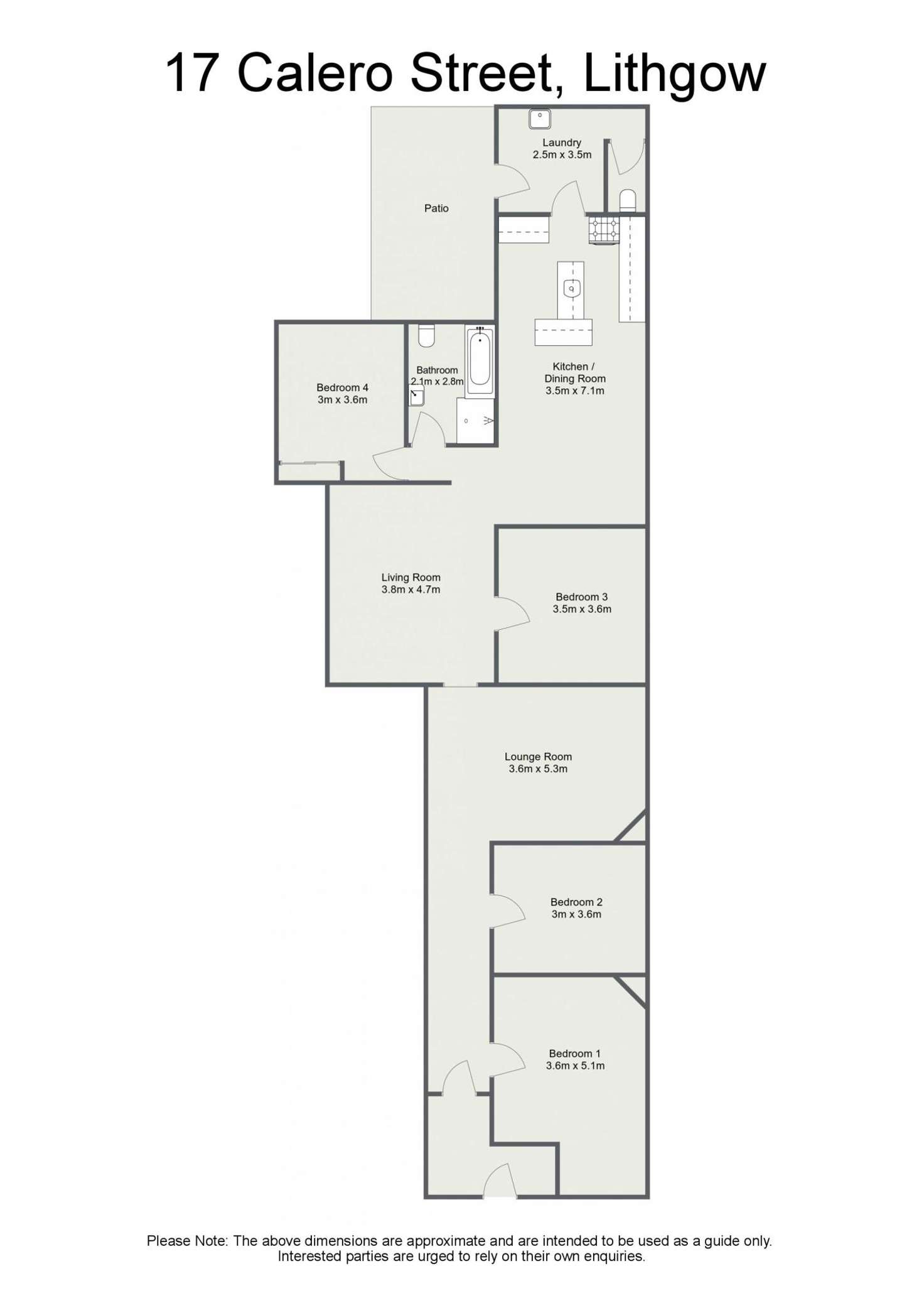 Floorplan of Homely house listing, 17 Calero Street, Lithgow NSW 2790