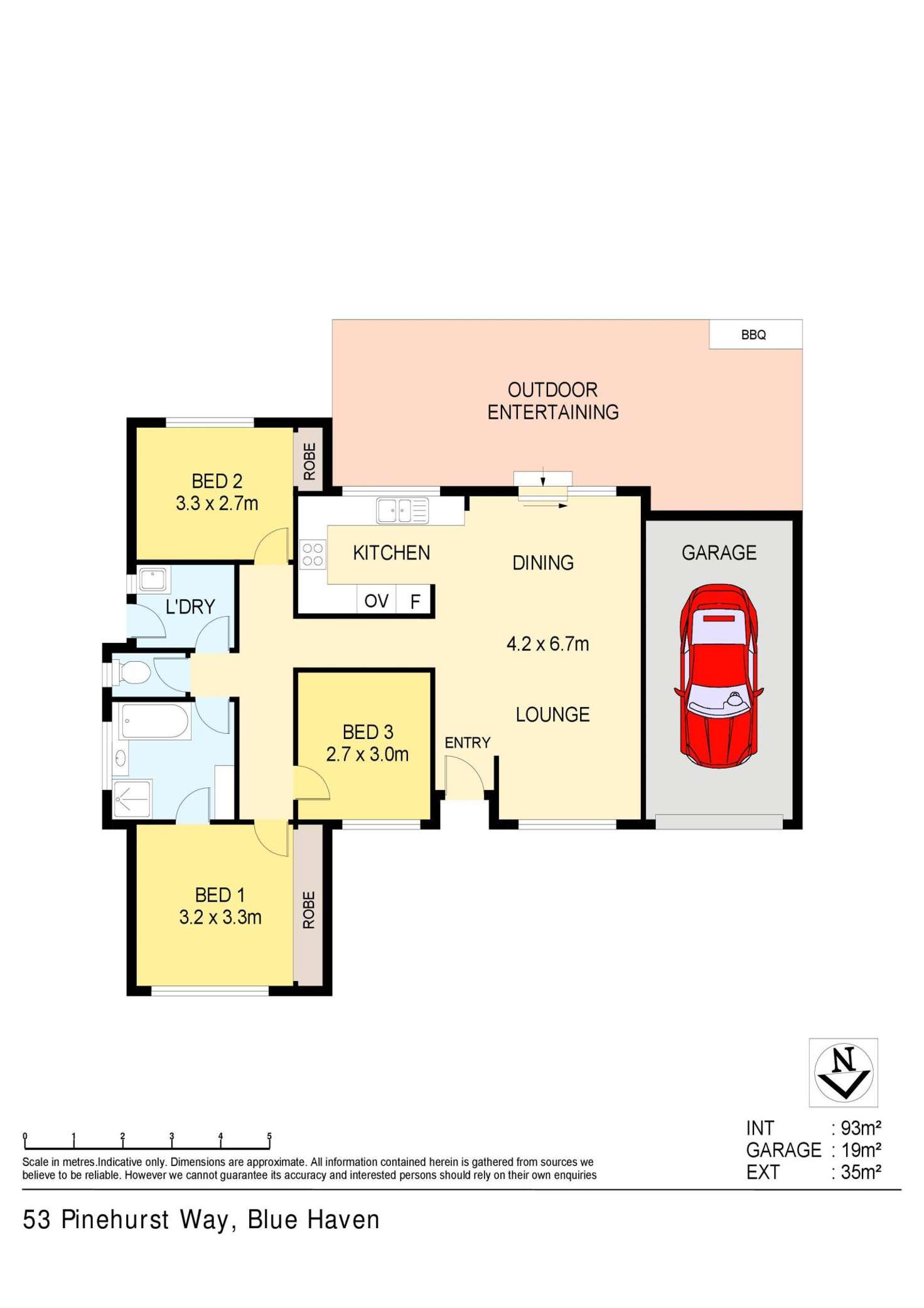 Floorplan of Homely house listing, 53 Pinehurst Way, Blue Haven NSW 2262