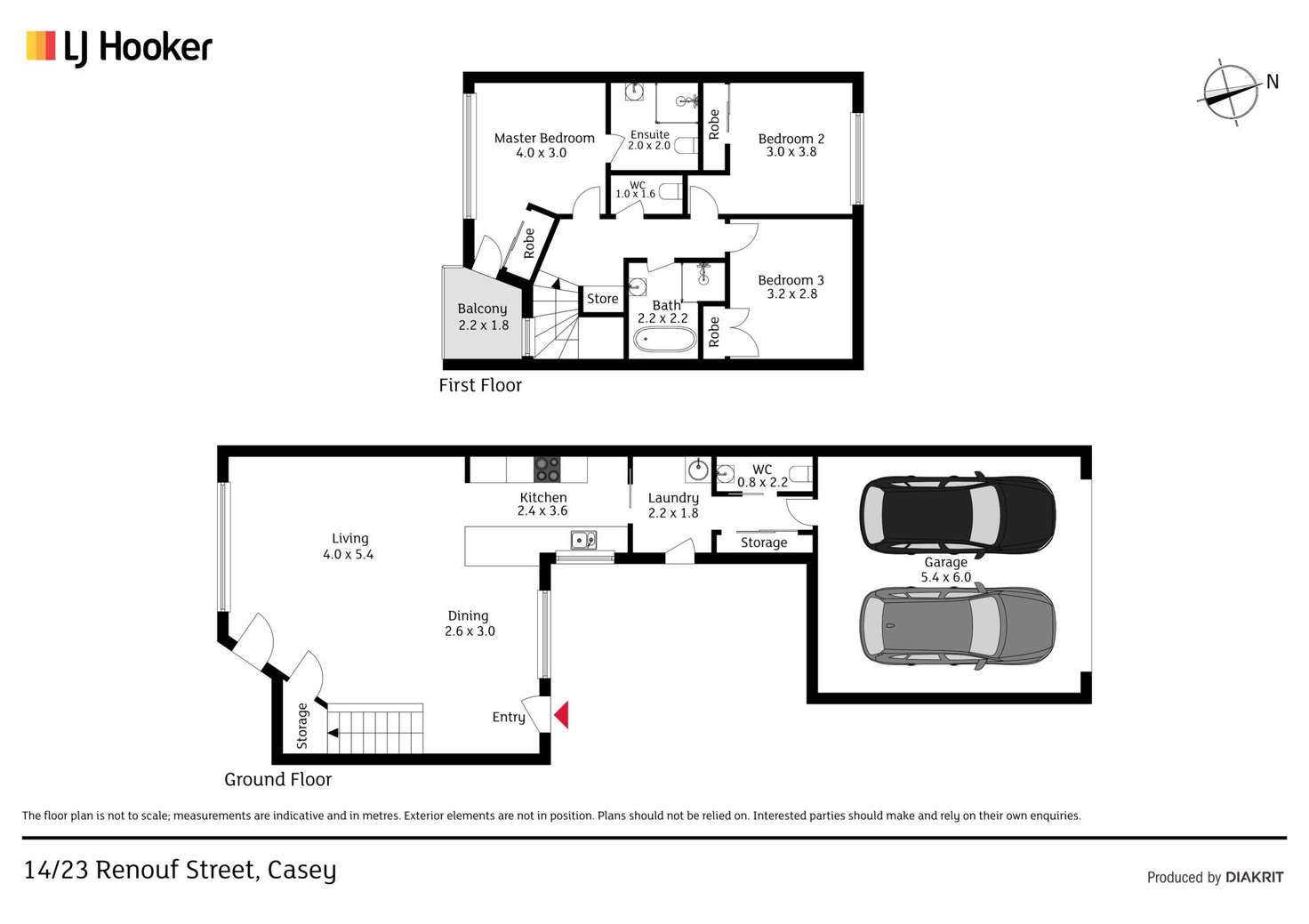 Floorplan of Homely townhouse listing, 14/23 Renouf Street, Casey ACT 2913