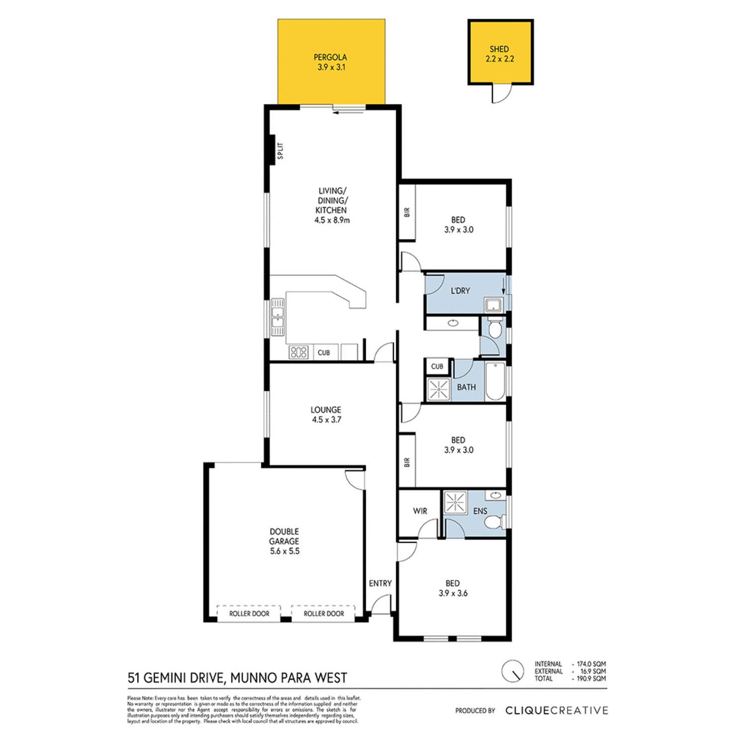 Floorplan of Homely house listing, 51 Gemini Drive, Munno Para West SA 5115