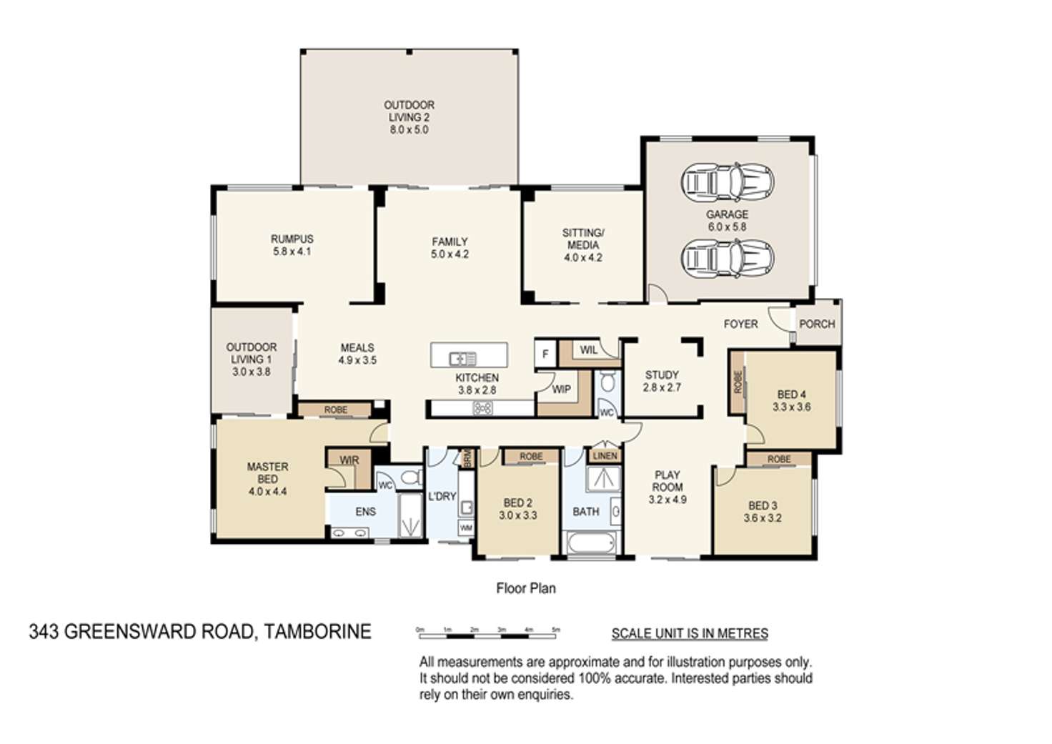 Floorplan of Homely acreageSemiRural listing, 343 Greensward Road, Tamborine QLD 4270