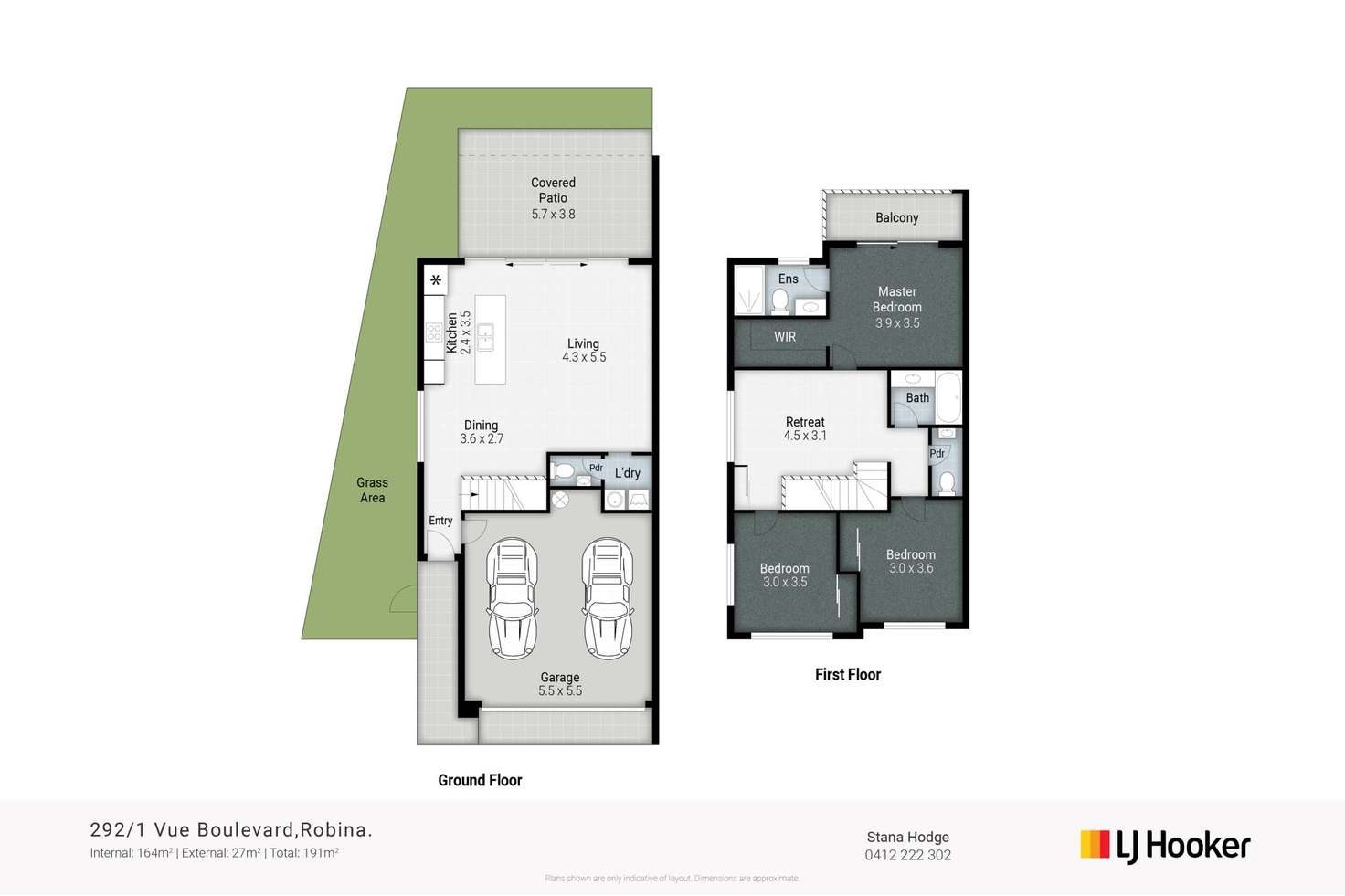 Floorplan of Homely townhouse listing, 292/1 Vue Boulevard, Robina QLD 4226