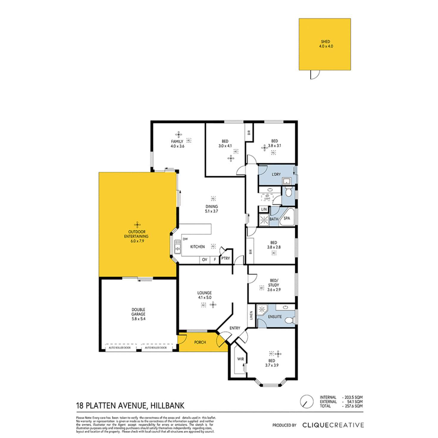 Floorplan of Homely house listing, 18 Platten Avenue, Hillbank SA 5112