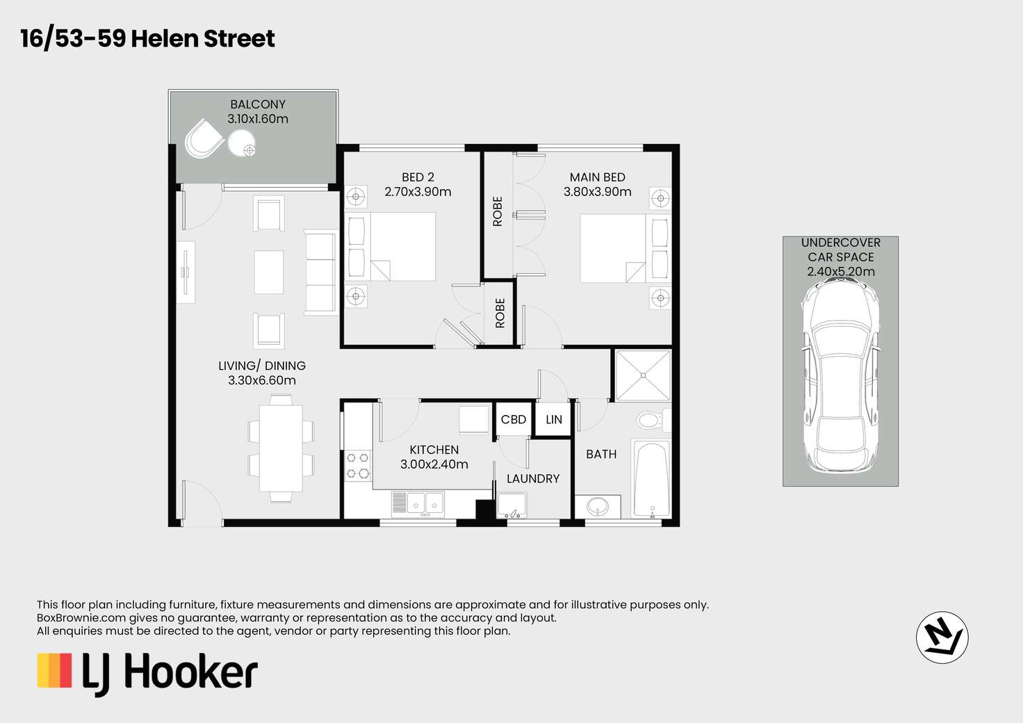 Floorplan of Homely apartment listing, 16/53 Helen Street, Lane Cove North NSW 2066