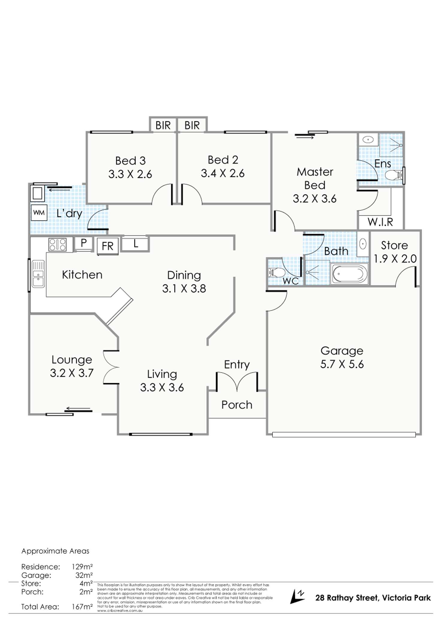 Floorplan of Homely villa listing, 28 Rathay Street, Victoria Park WA 6100