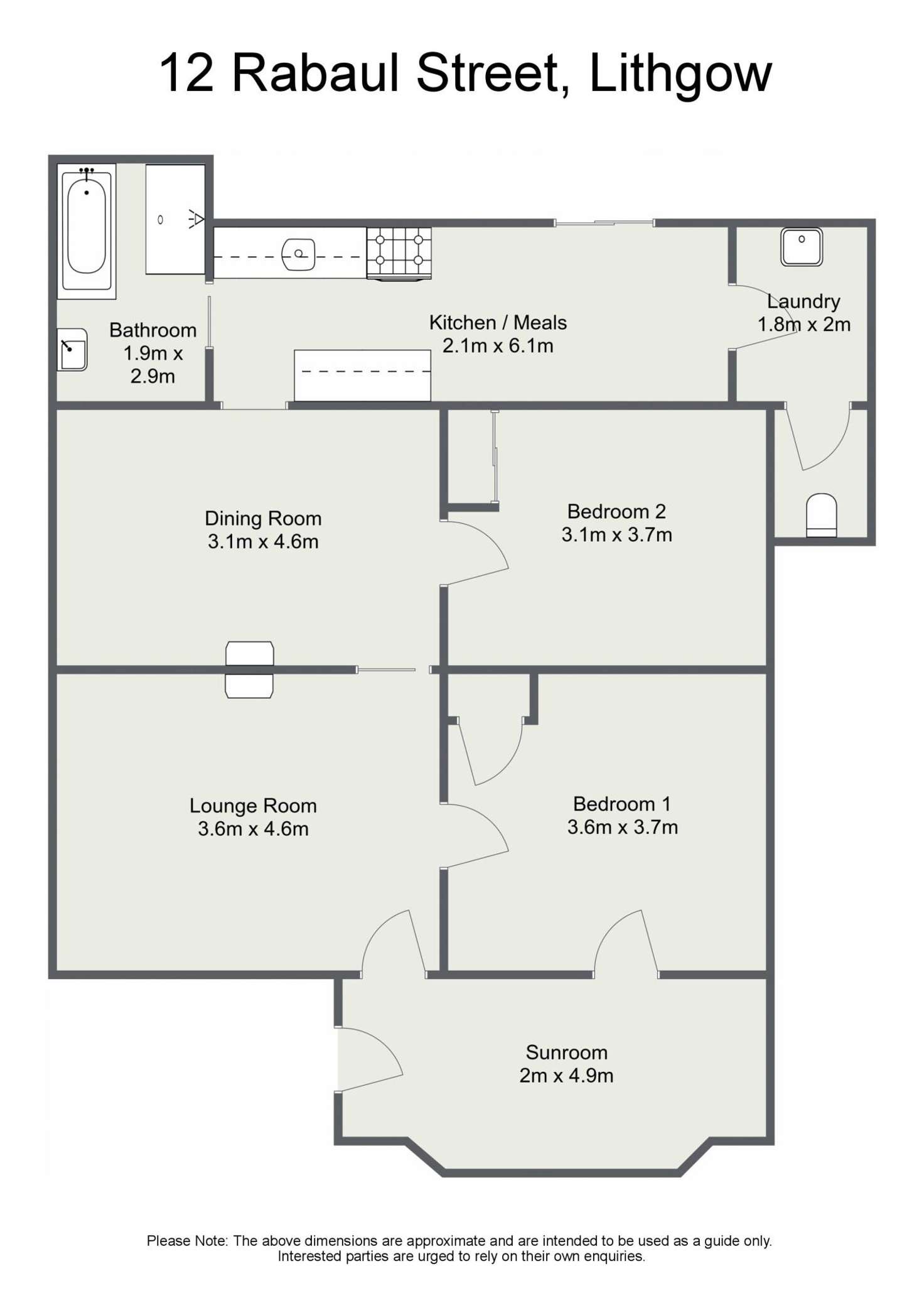 Floorplan of Homely house listing, 12 Rabaul Street, Lithgow NSW 2790