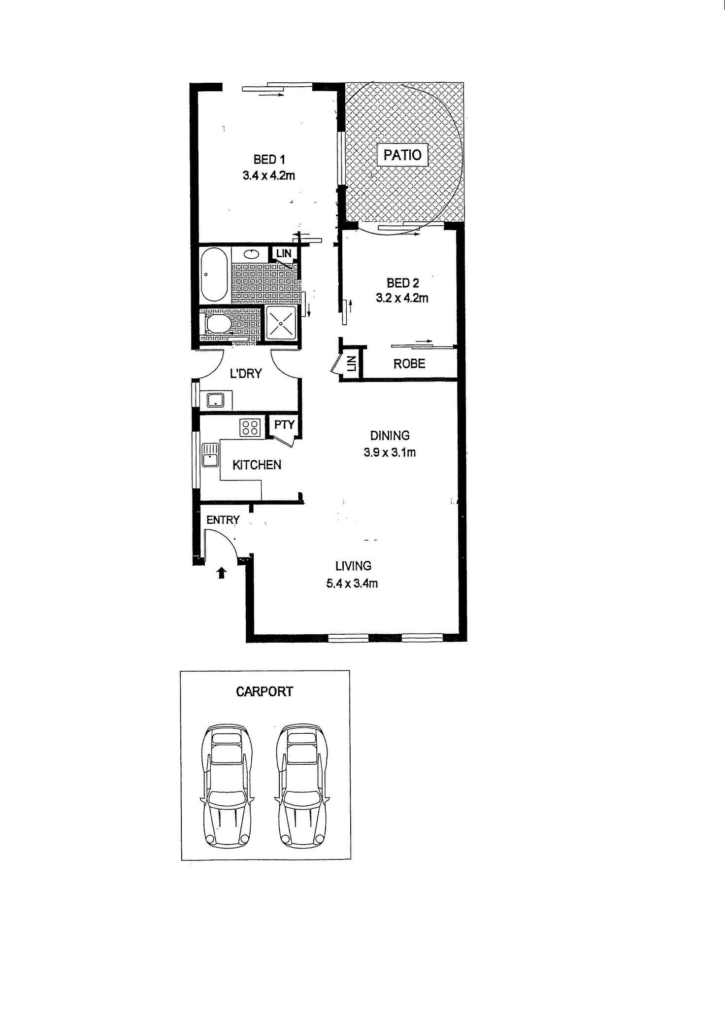 Floorplan of Homely semiDetached listing, 11B Tuam Street, Victoria Park WA 6100