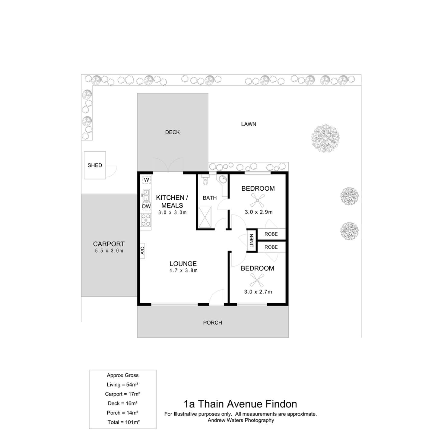 Floorplan of Homely house listing, 1a Thain Avenue, Findon SA 5023