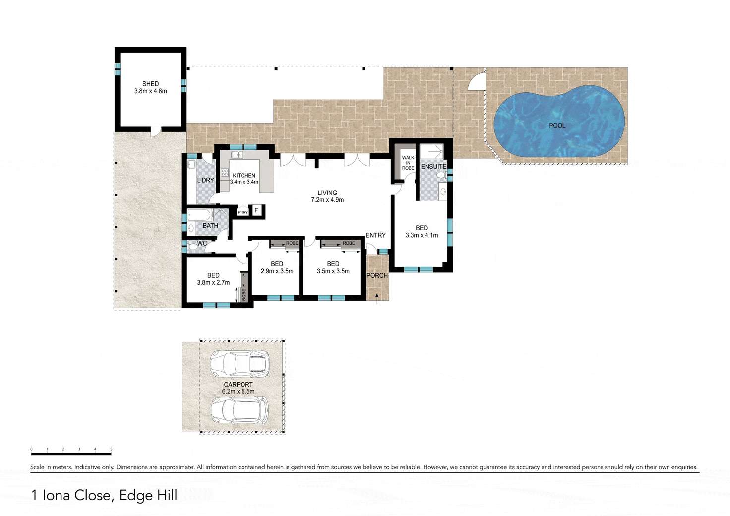 Floorplan of Homely house listing, 1 Iona Close, Edge Hill QLD 4870