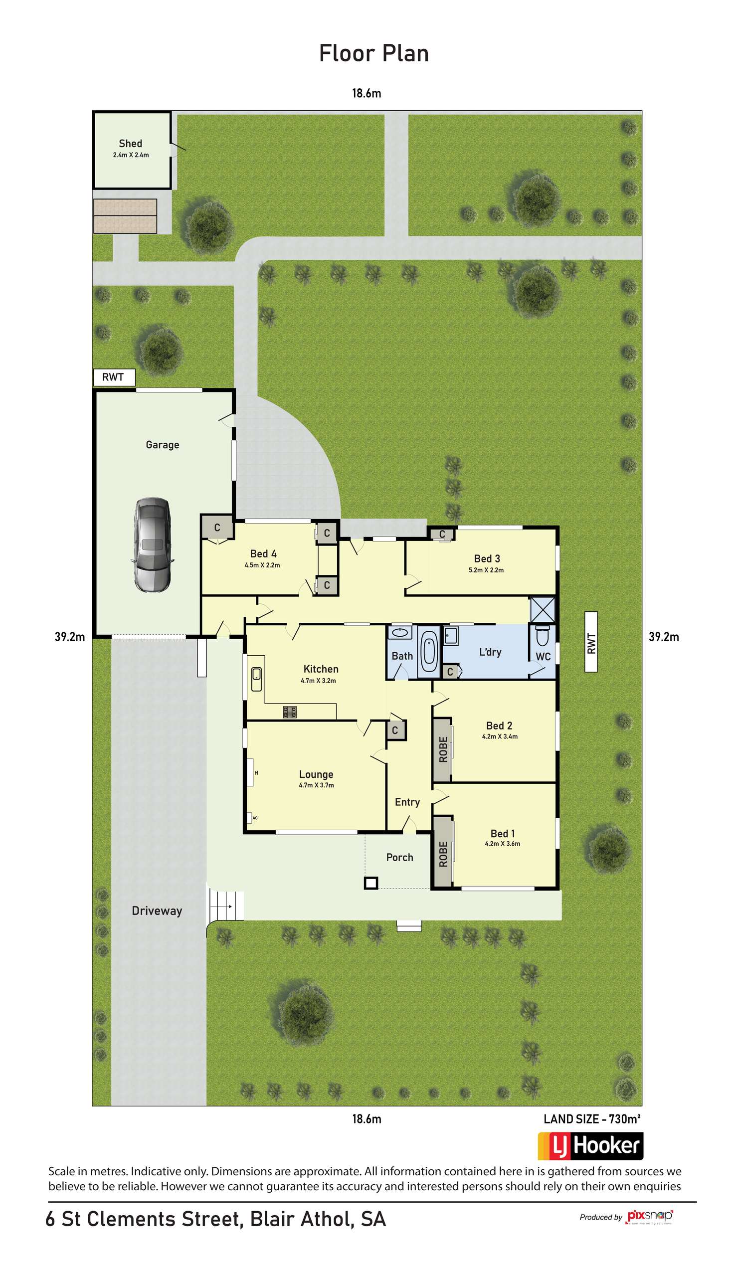 Floorplan of Homely house listing, 6 St Clements St, Blair Athol SA 5084