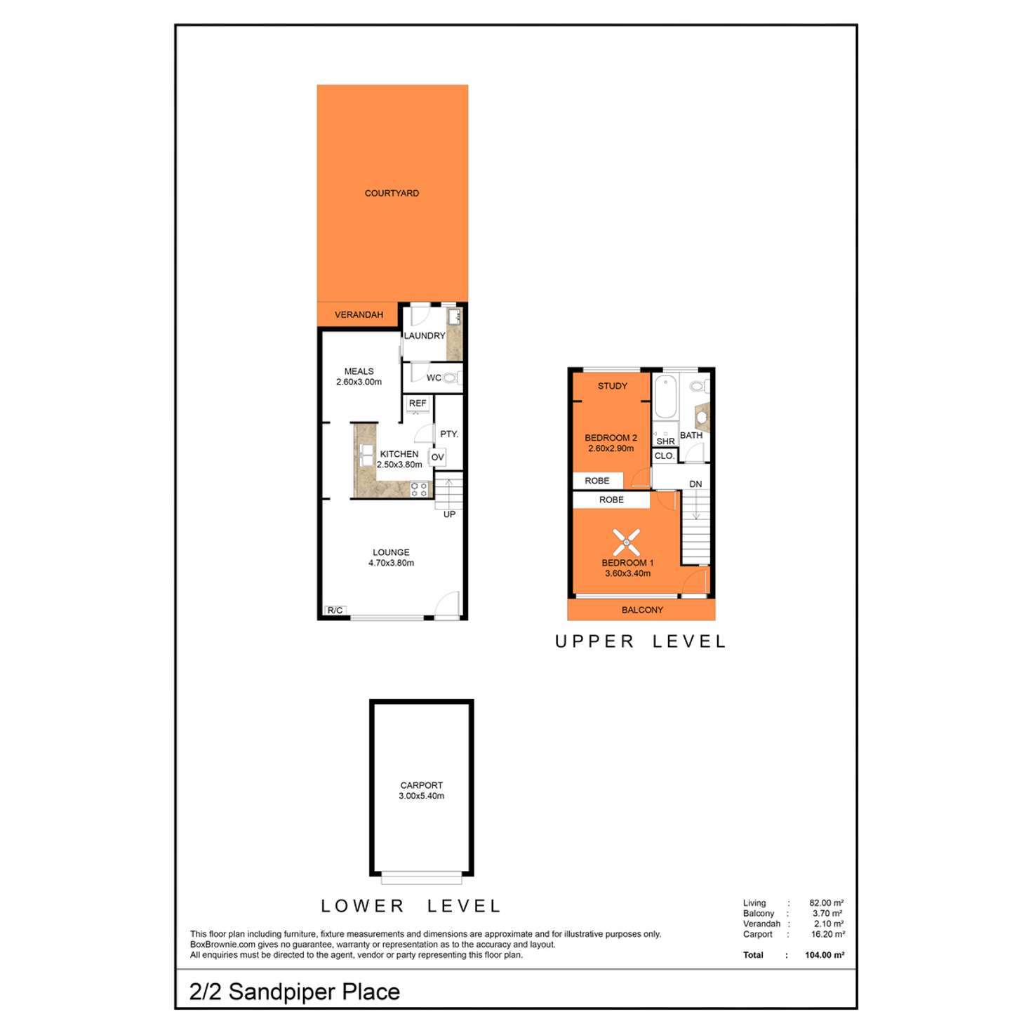 Floorplan of Homely unit listing, 2/2 Sandpiper Place, West Lakes Shore SA 5020