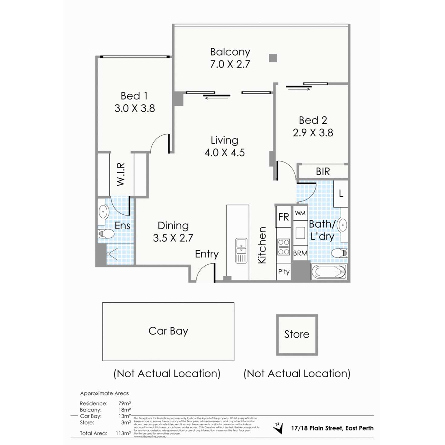 Floorplan of Homely apartment listing, 17/18-22 Plain Street, East Perth WA 6004
