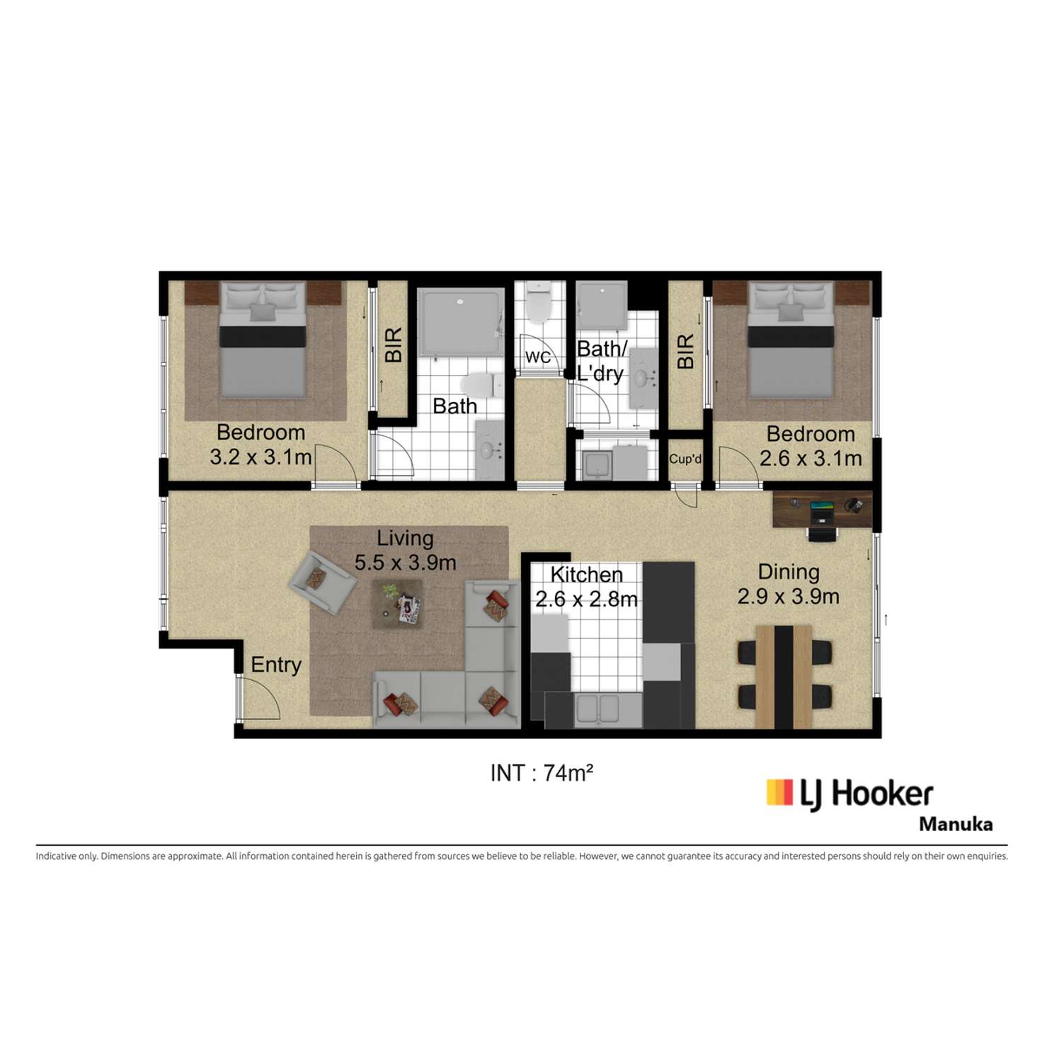 Floorplan of Homely unit listing, 42/14 Boolee Street, Reid ACT 2612