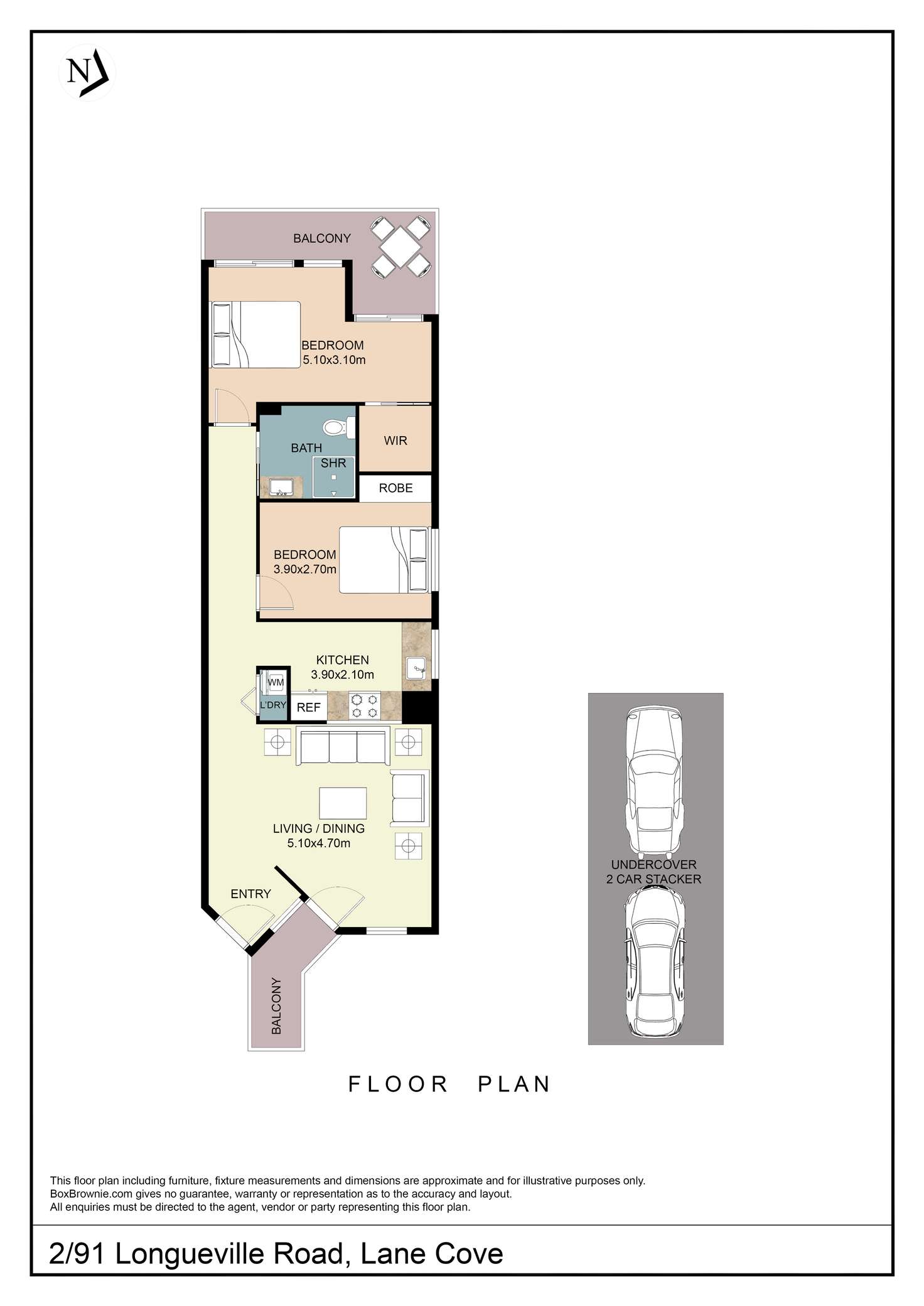 Floorplan of Homely unit listing, 2/91-93 Longueville Road, Lane Cove NSW 2066