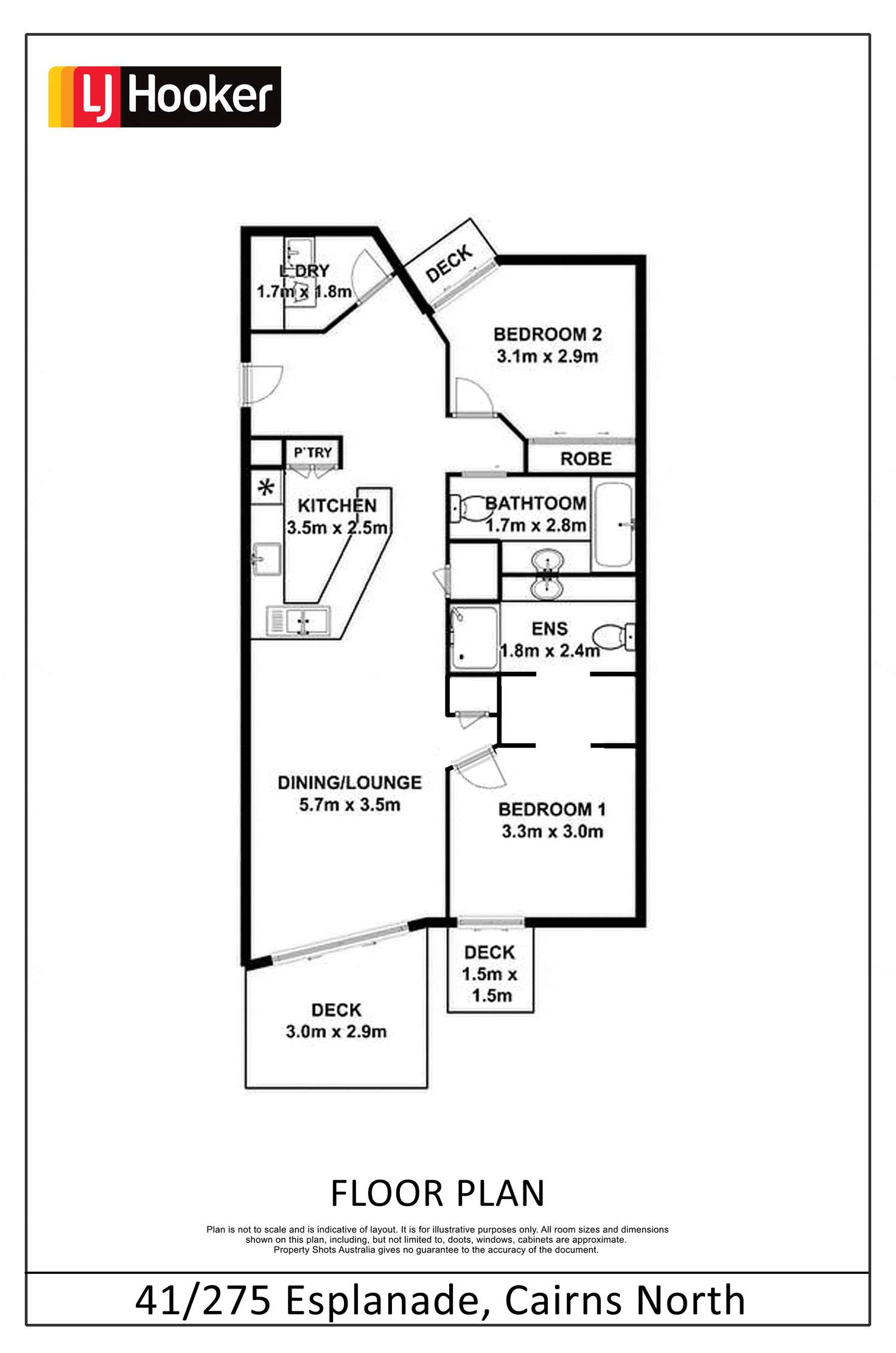 Floorplan of Homely apartment listing, 41/275-277 Esplanade, Cairns North QLD 4870