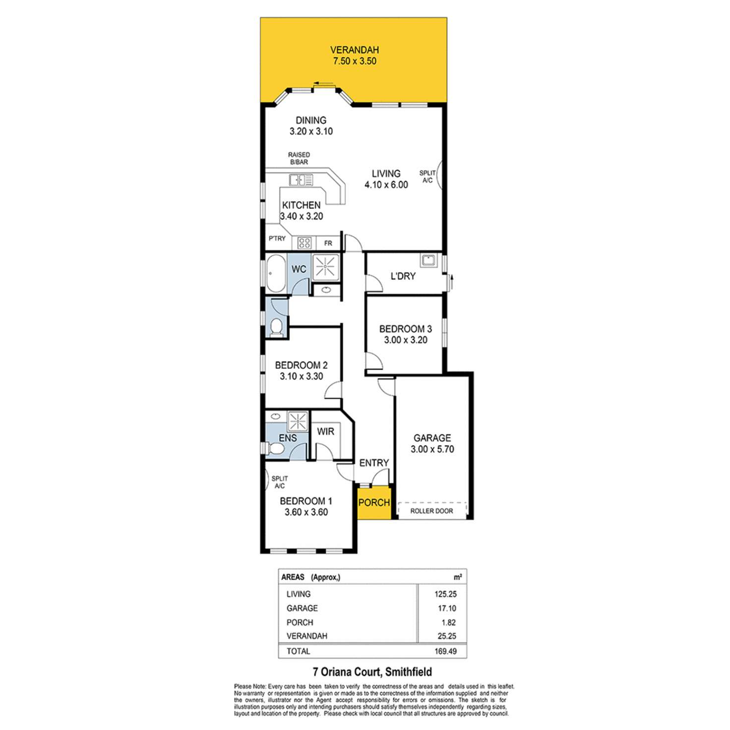 Floorplan of Homely house listing, 7 Oriana Court, Smithfield SA 5114