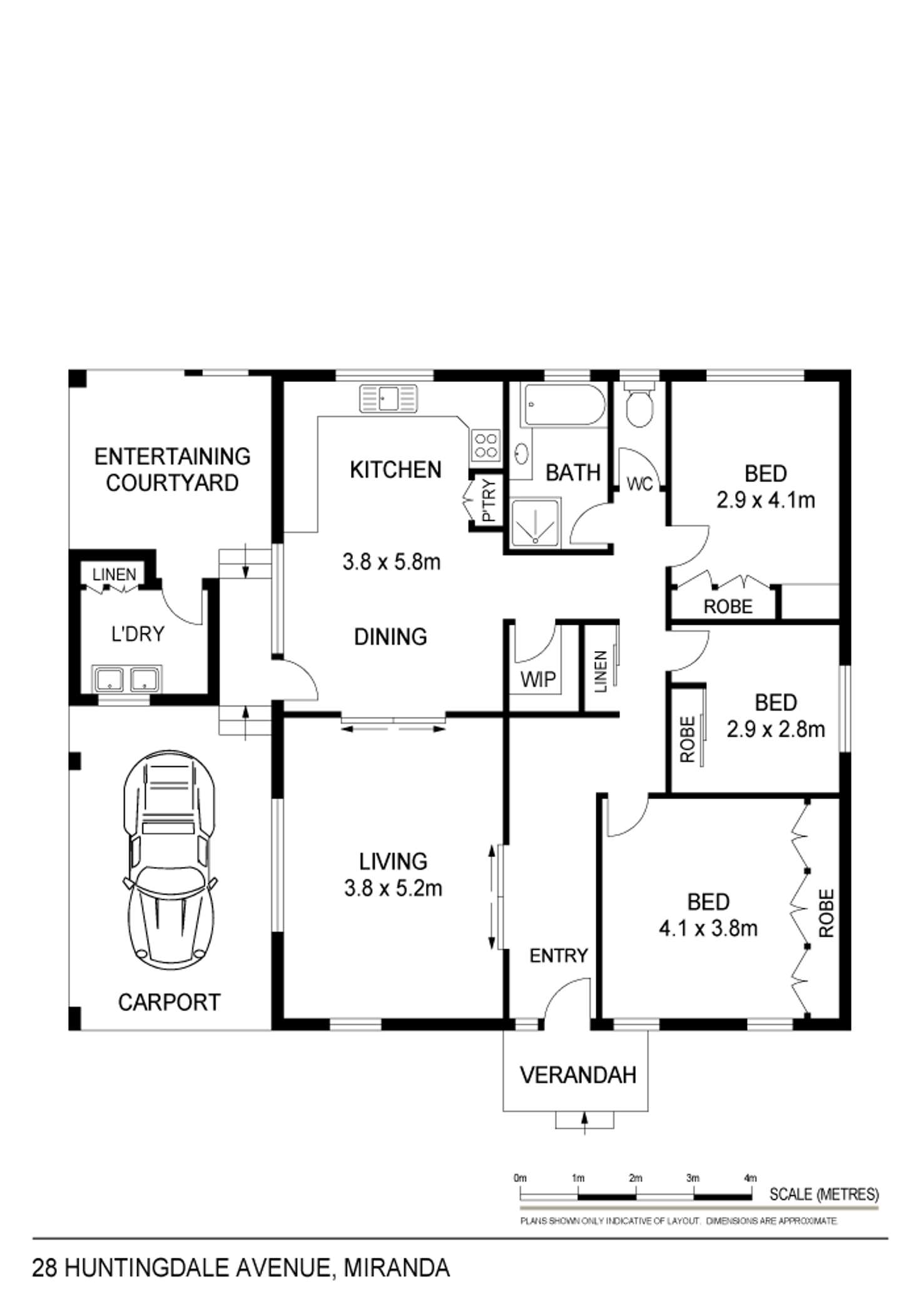 Floorplan of Homely house listing, 28 Huntingdale Avenue, Miranda NSW 2228