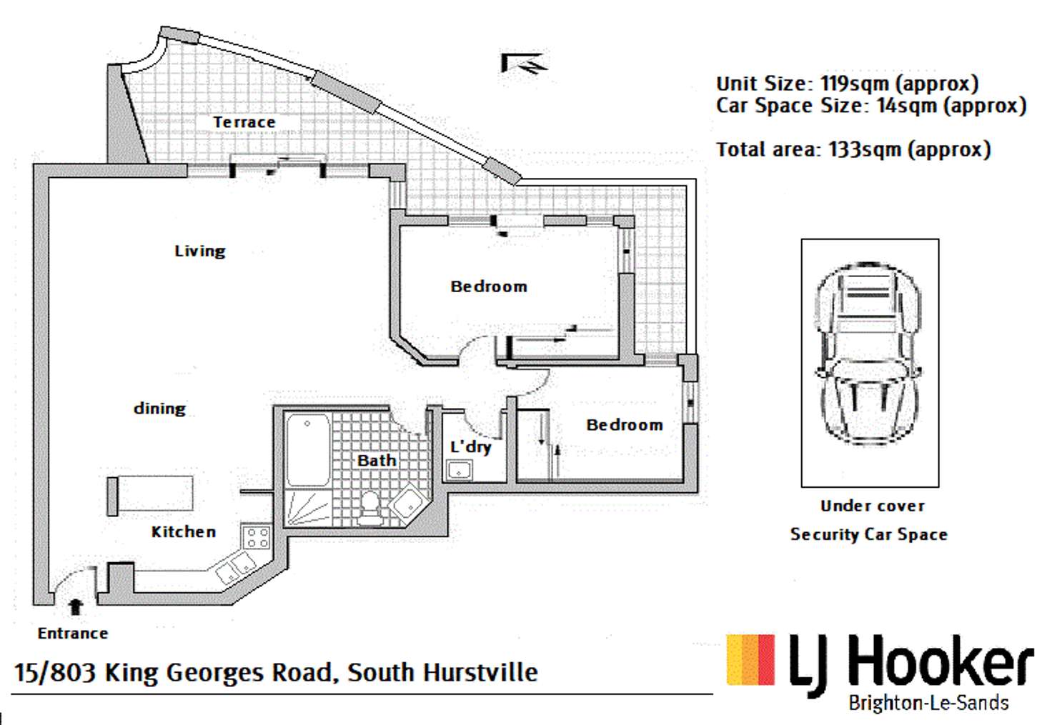 Floorplan of Homely unit listing, 15/803 King Georges Road, South Hurstville NSW 2221